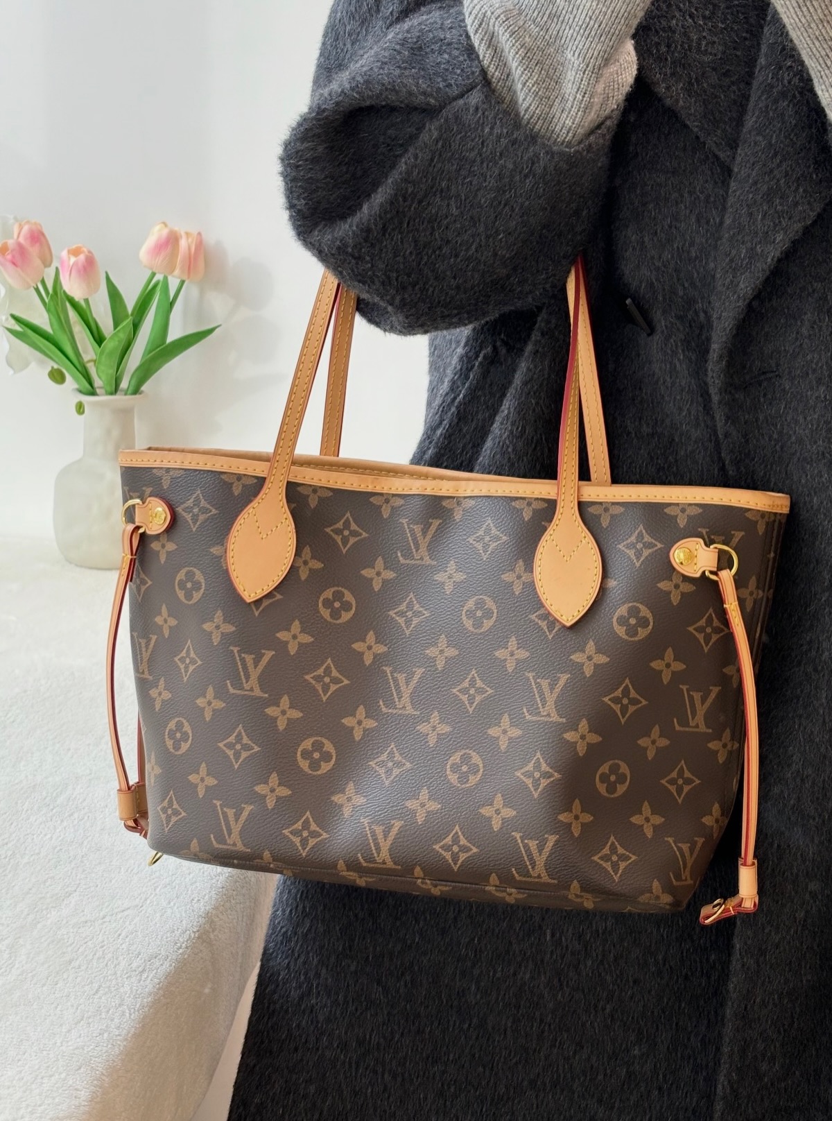 LV👜 PRE OWNED 🛍️老花Neverfull有塵袋 有子袋 晶片款 🤎 