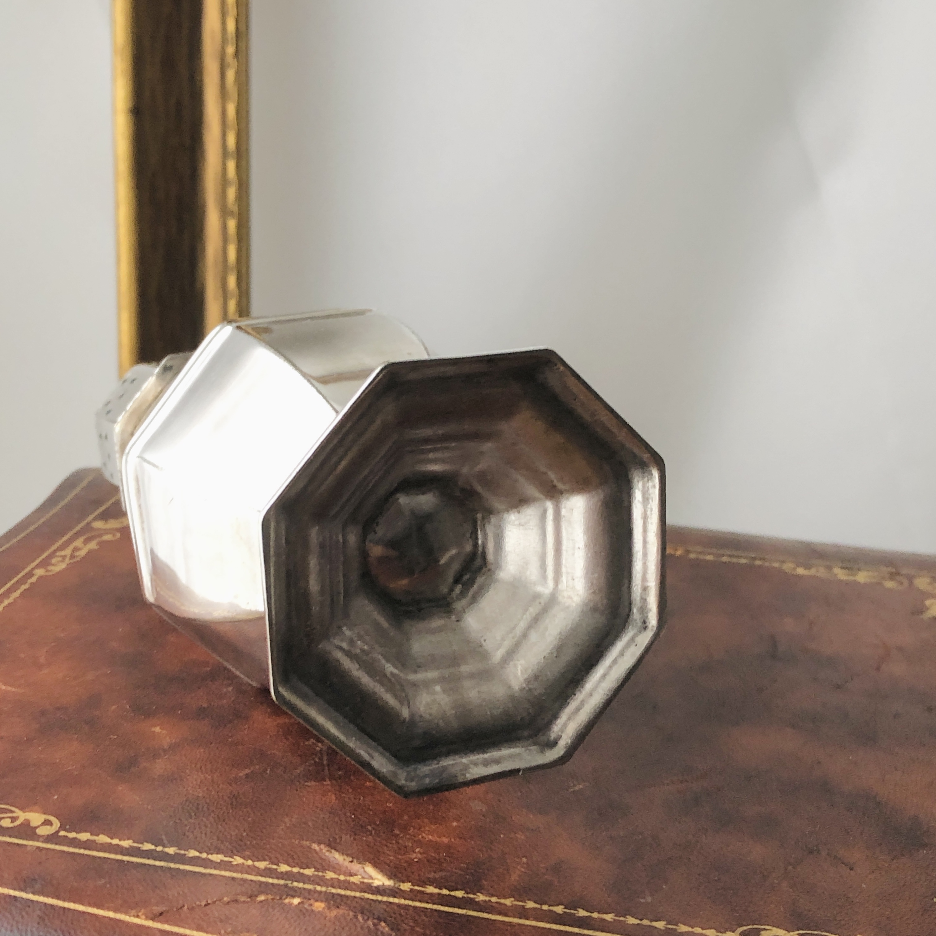 Vintage Modernist Silver Plated Salt/Pepper Shaker(MT824)