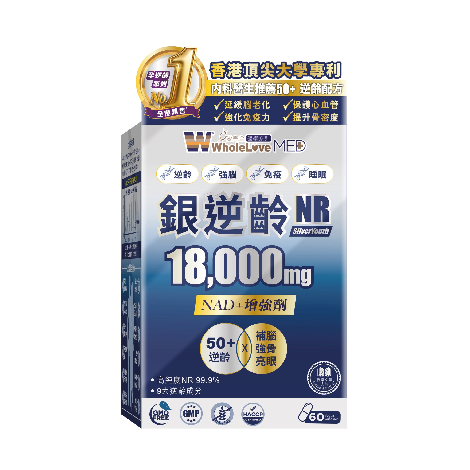 WholeLove Med醫學系列銀逆齡NR60粒