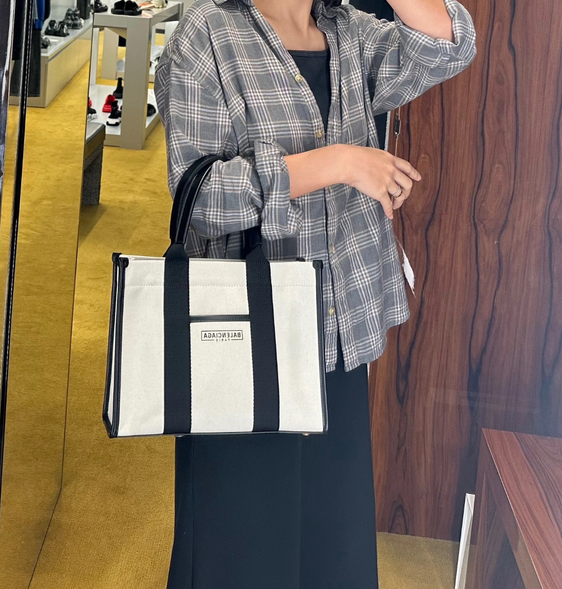 Balenciaga 白色帆布 Tote Bag