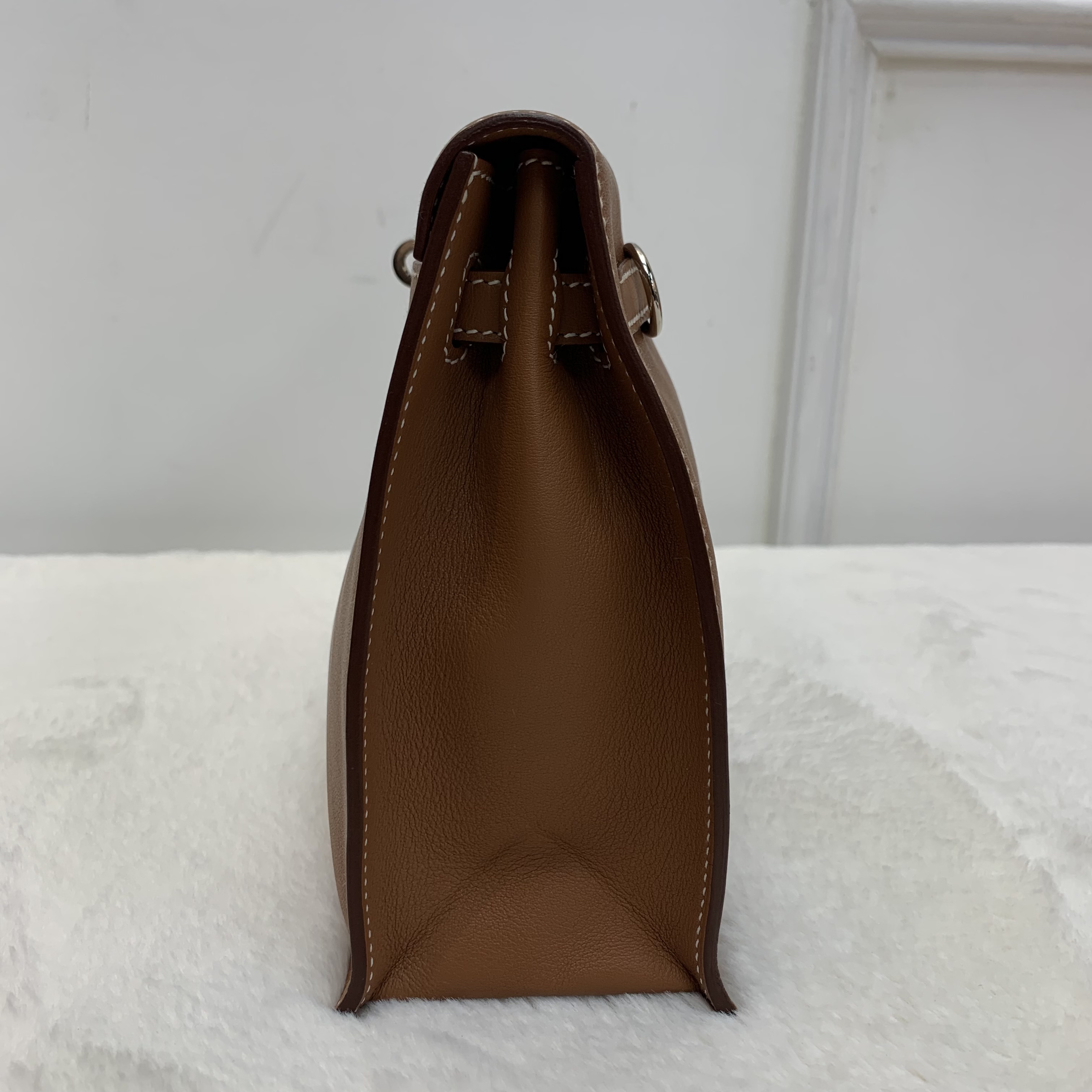 Hermes Kelly danse 金棕色配銀扣