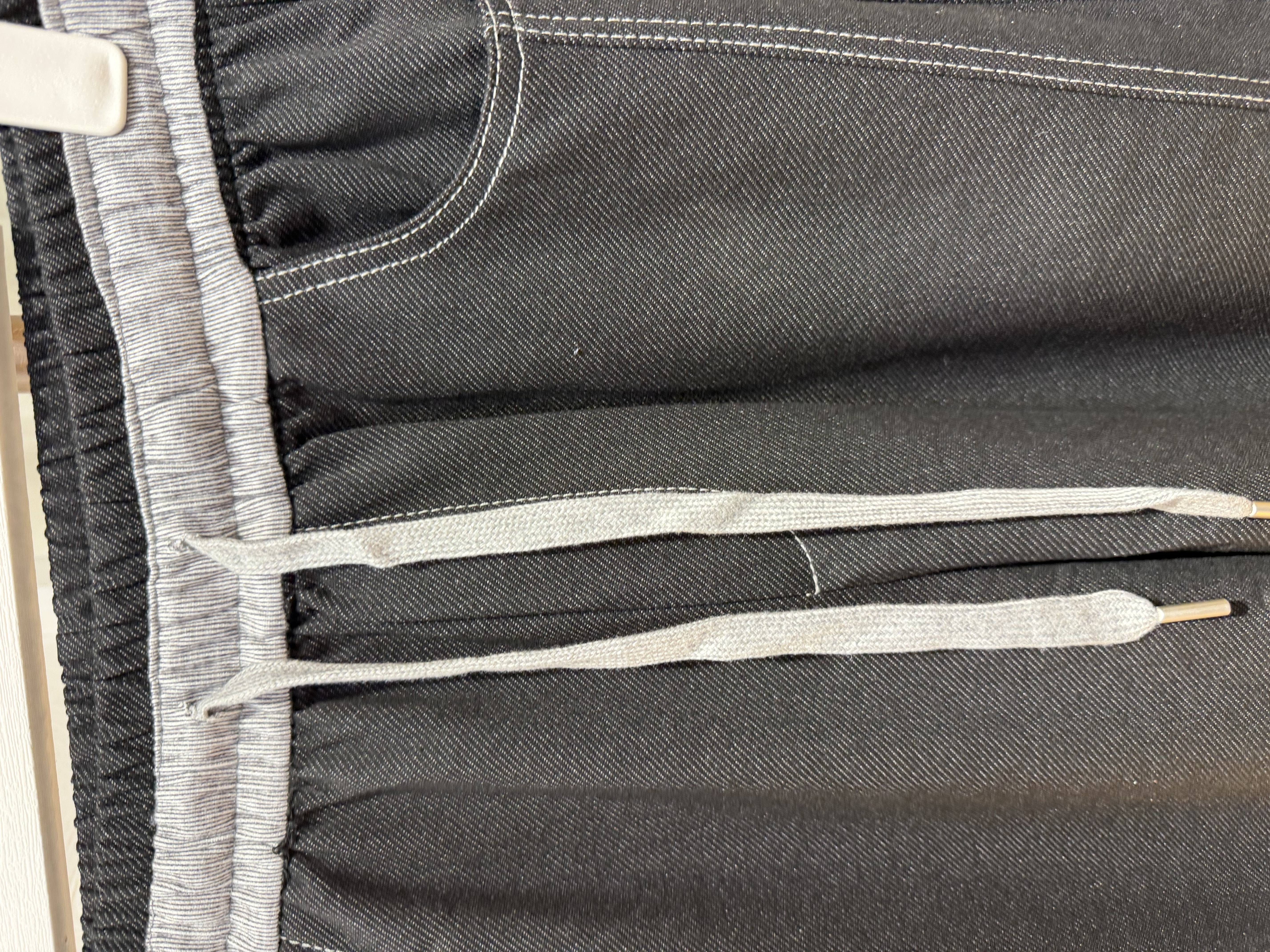 拼色腰闊腿褲，26-34腰，長38