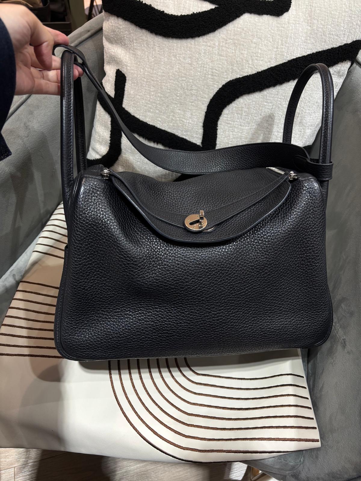 Hermes Lindy 34 Stamp T 黑銀 100%Authentic, 90%New ✅Box
