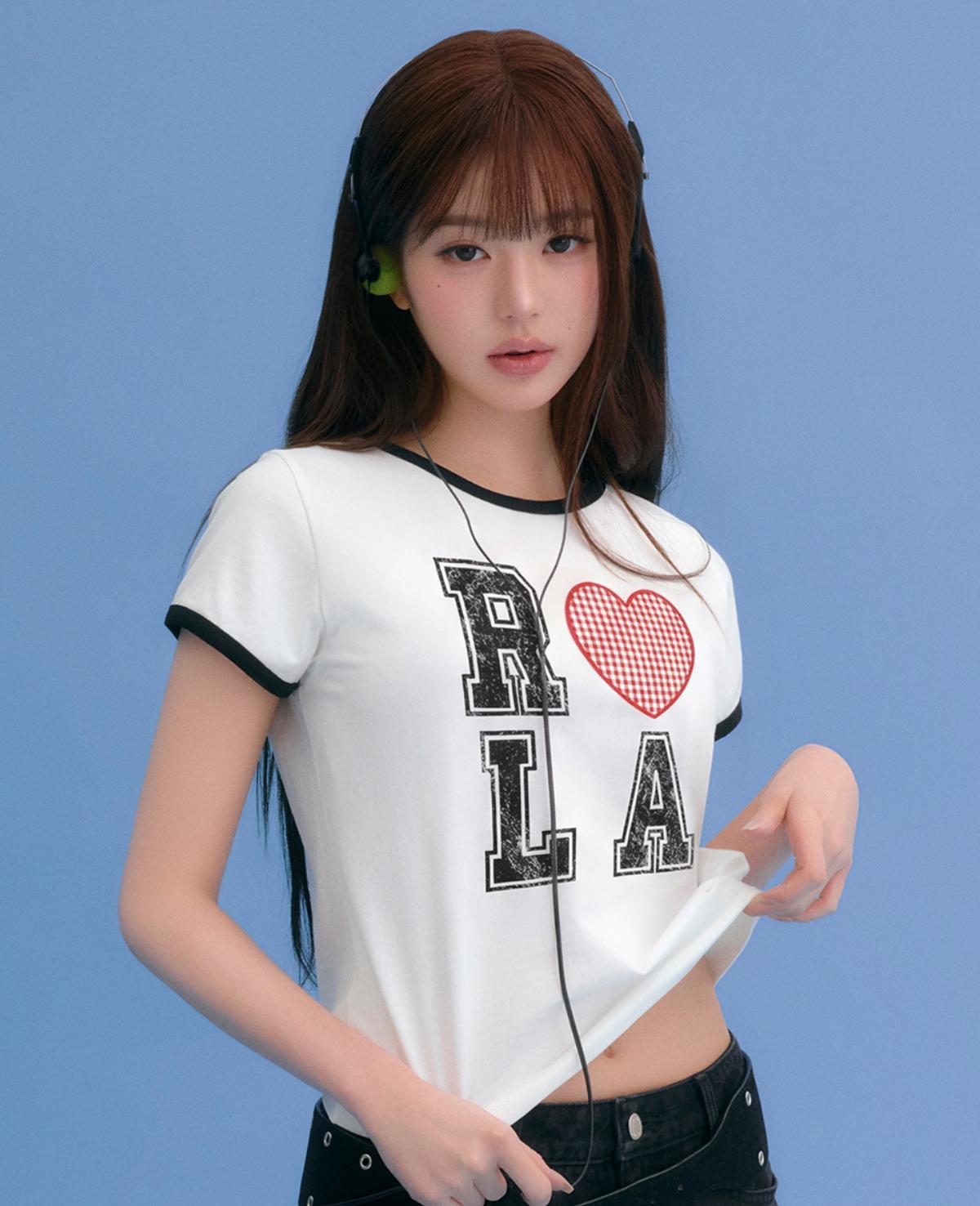4月新款都有獨家優惠🤩 🎀Rolarola 🎀 I LOVE ROLA PATCHWORK RINGER T-SHIRT 原價49000won 獨家折扣優惠 size: s/m Grey黑邊 /淺灰酒紅邊/white 29/3 23:59截單