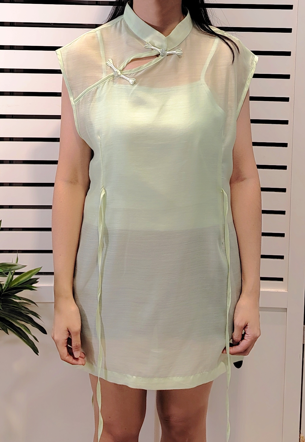 143 2 In 1 Chiffon Cny Style Blouse