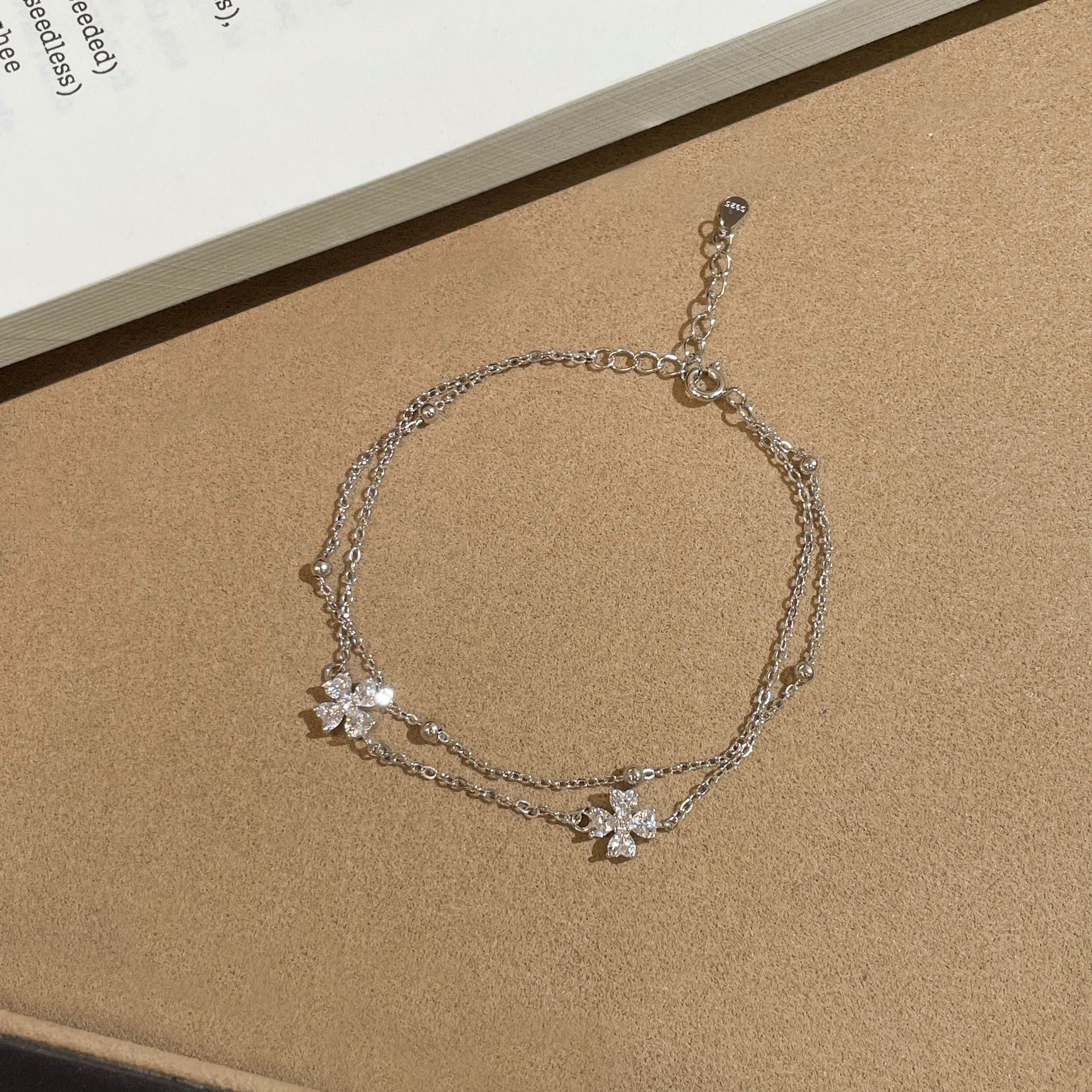 双层四叶草手链