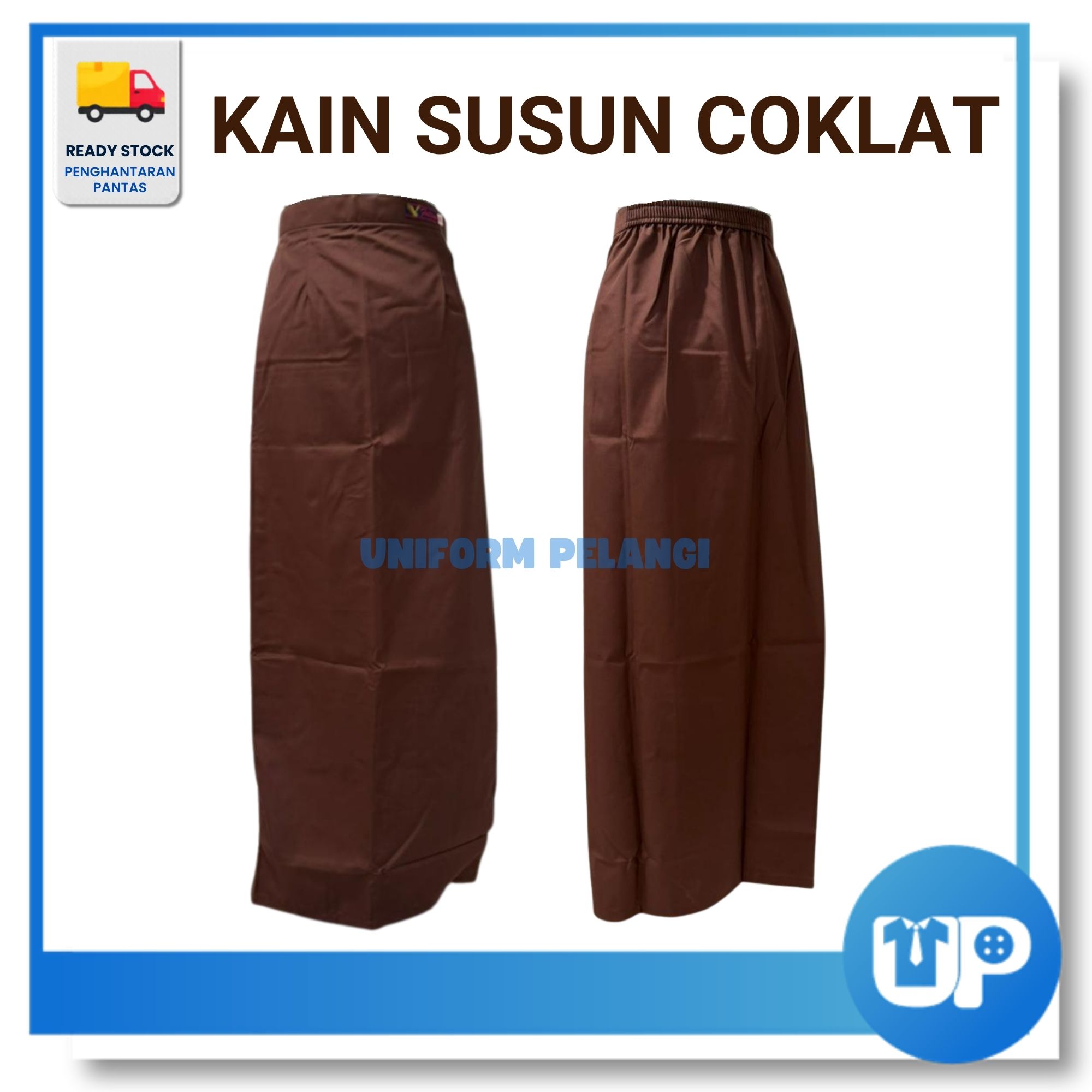 Falcon MRSM Kain Susun Coklat Sekolah Menengah Cotton School Uniform