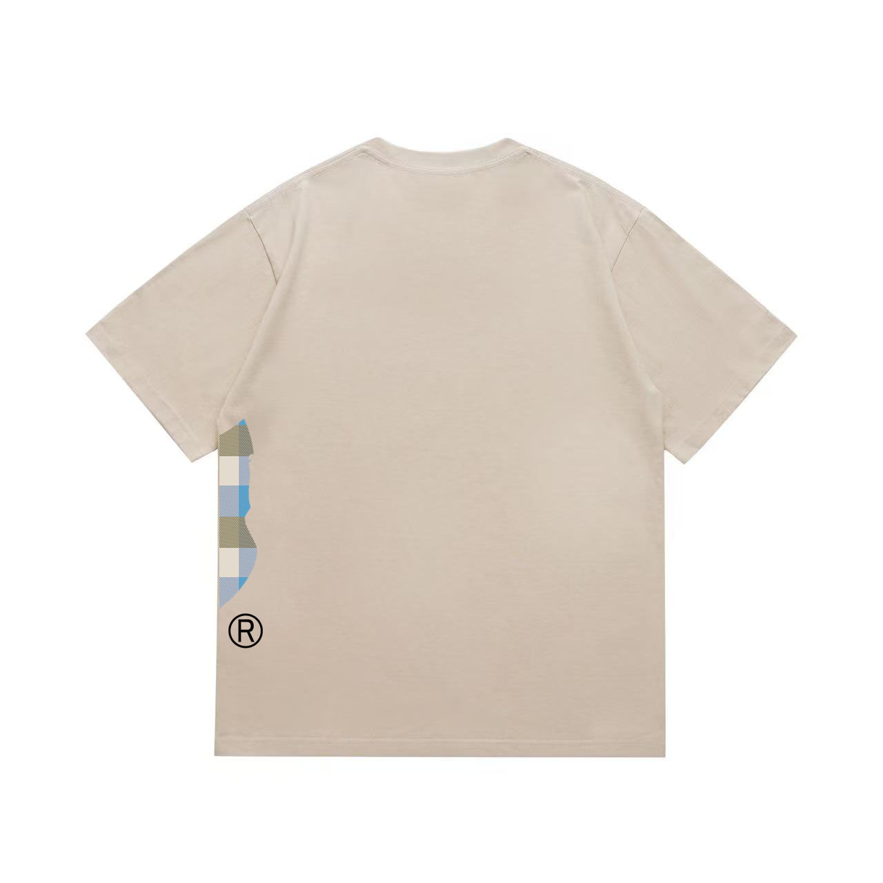 Bape Logo Check Side Big Ape Head Tee 