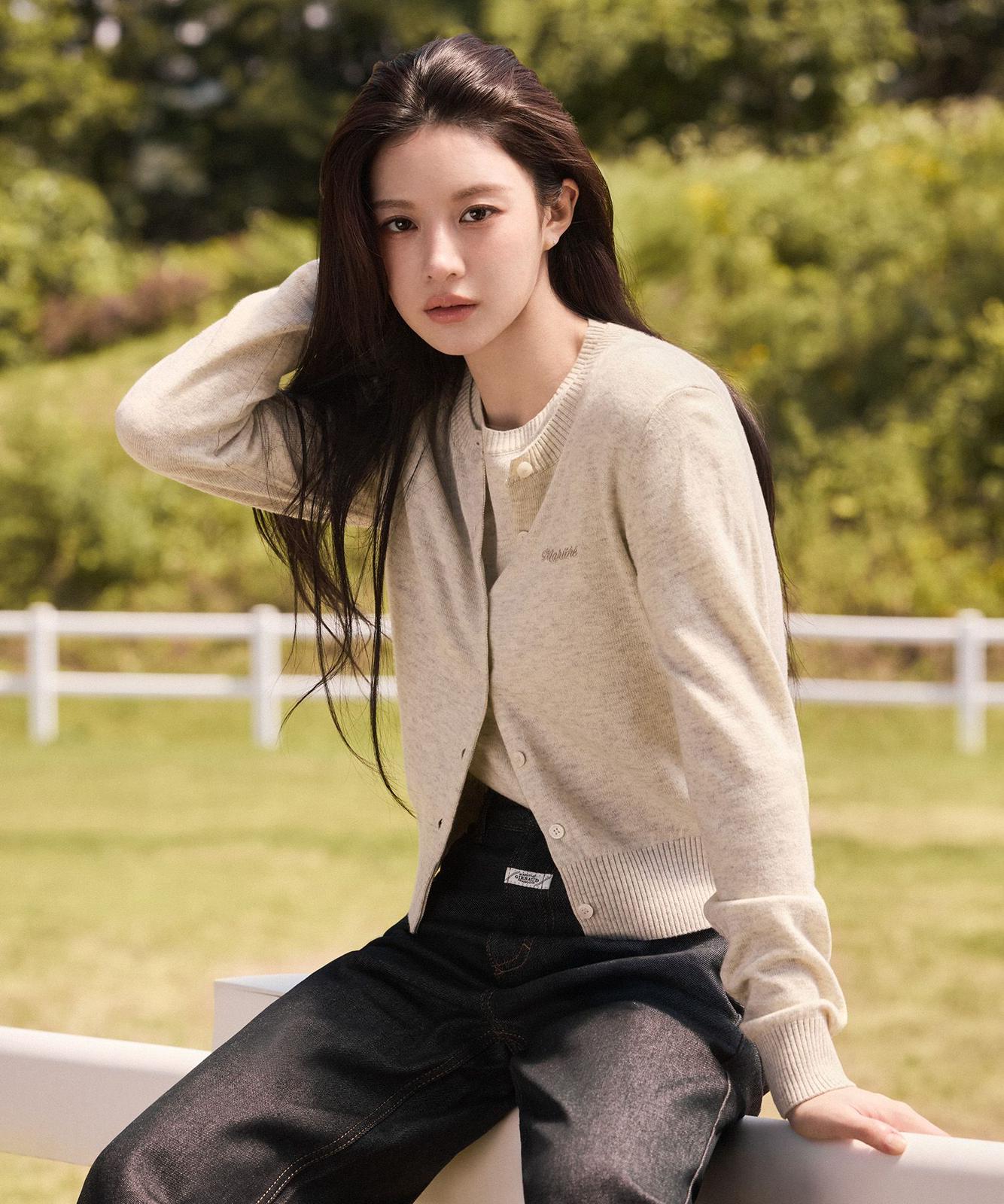 🇰🇷Marithe W HALF KNIT ROUND NECK CARDIGAN SET UP sale‼️