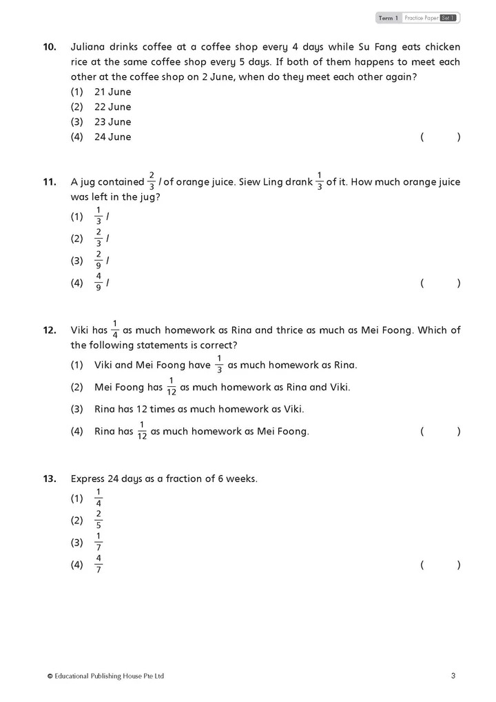 Primary 5 Top Mathematics Practice Papers