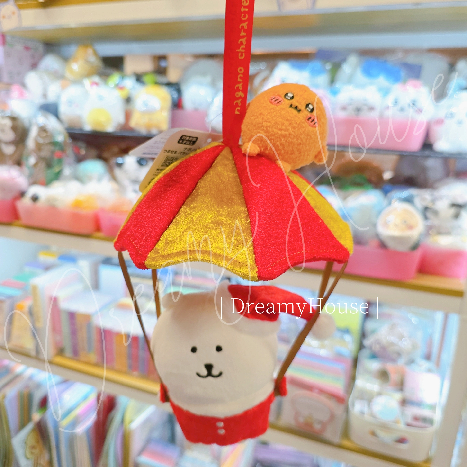 日本 nagano market joke bear 降落傘聖誕白熊 公仔吊飾