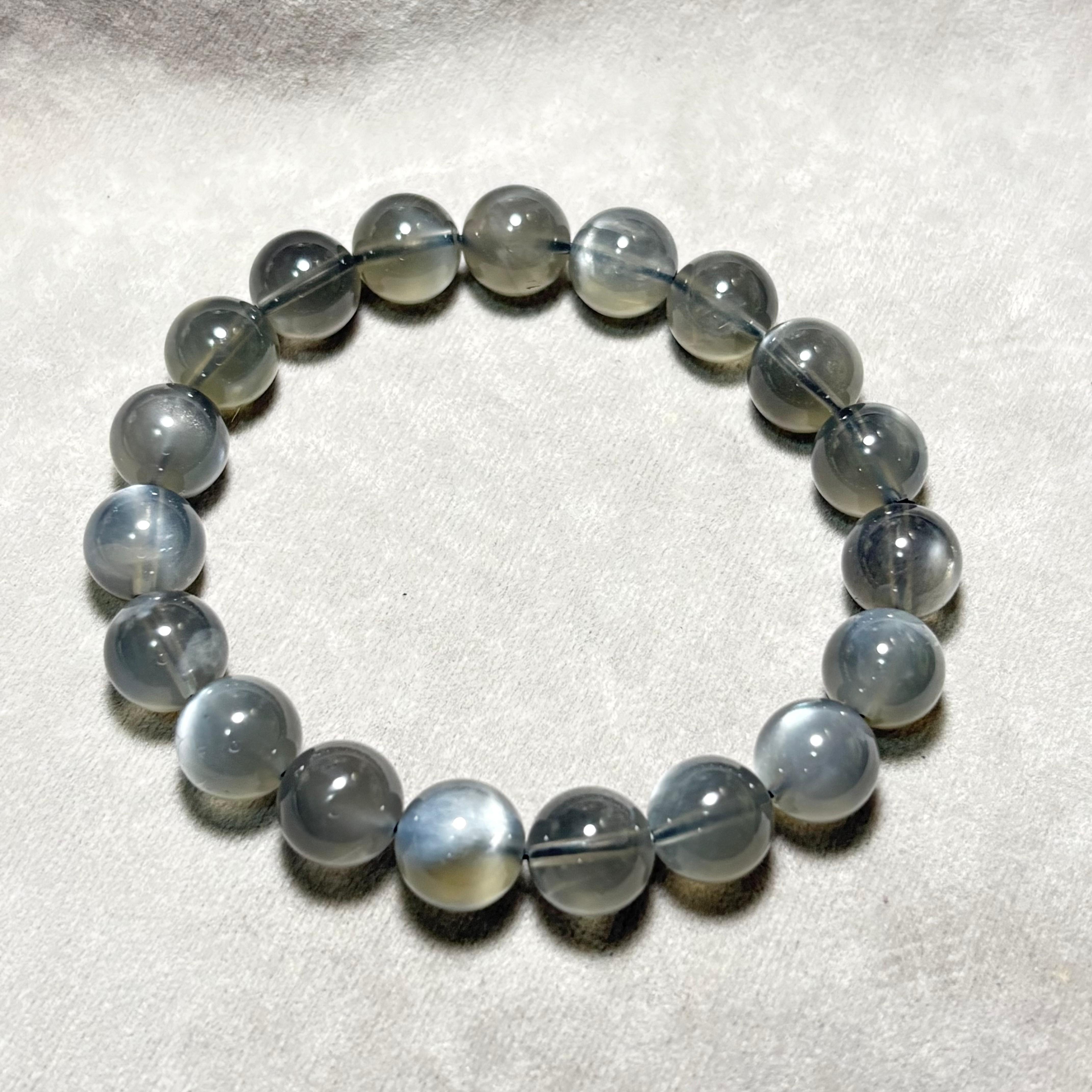 黑月亮石手串 No.4559 規格：10.5 mm 珠16cm手圍