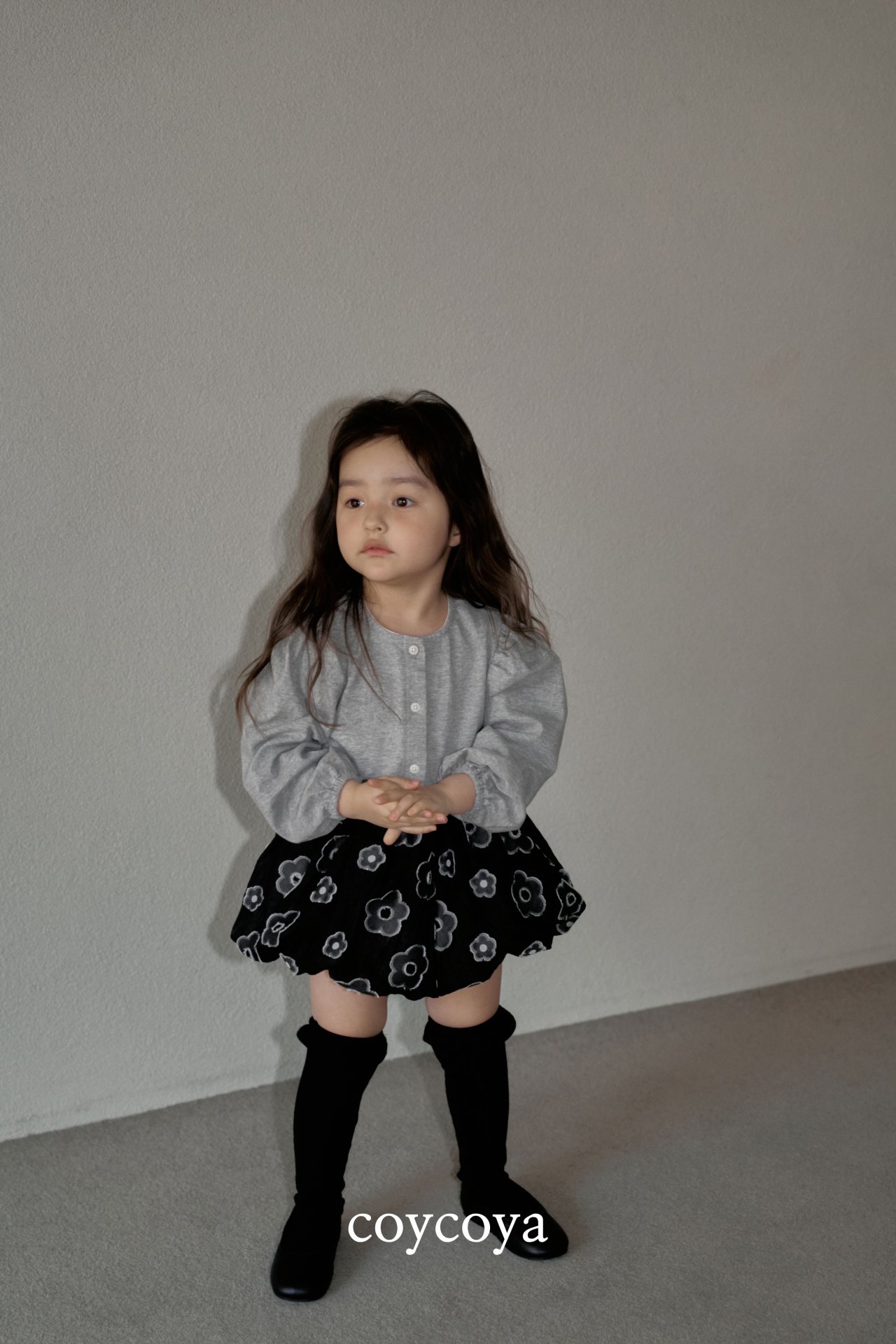 🌸預訂 韓國直送🌸🇰🇷COYCOYA兩色泡泡袖開襟襯衫