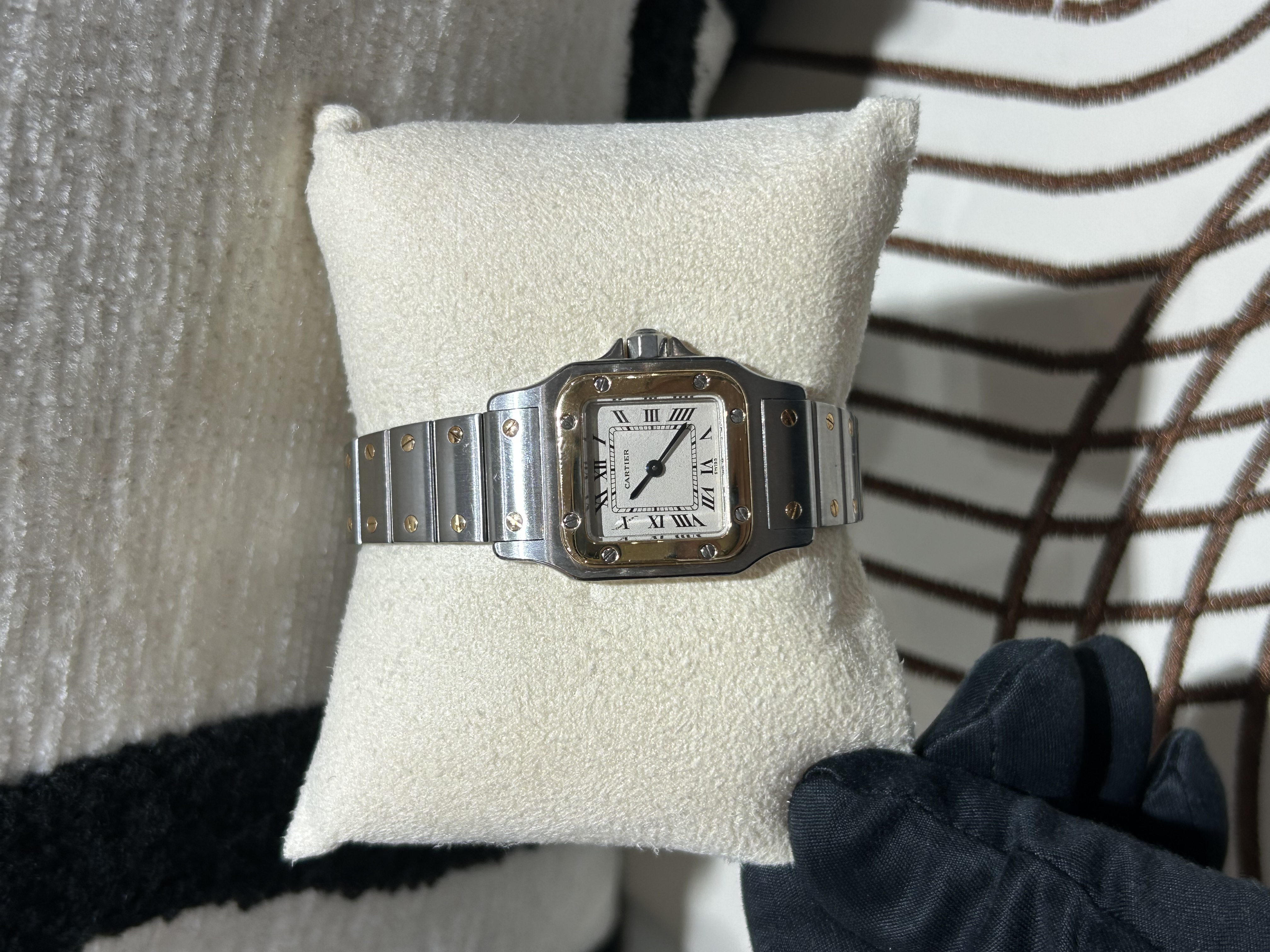 CARTIER SANTOS GALBÉE STAINLESS STEEL QUARTZ WATCH  100%Uathentic, 95%New ✅23維修收據✅Dust bag