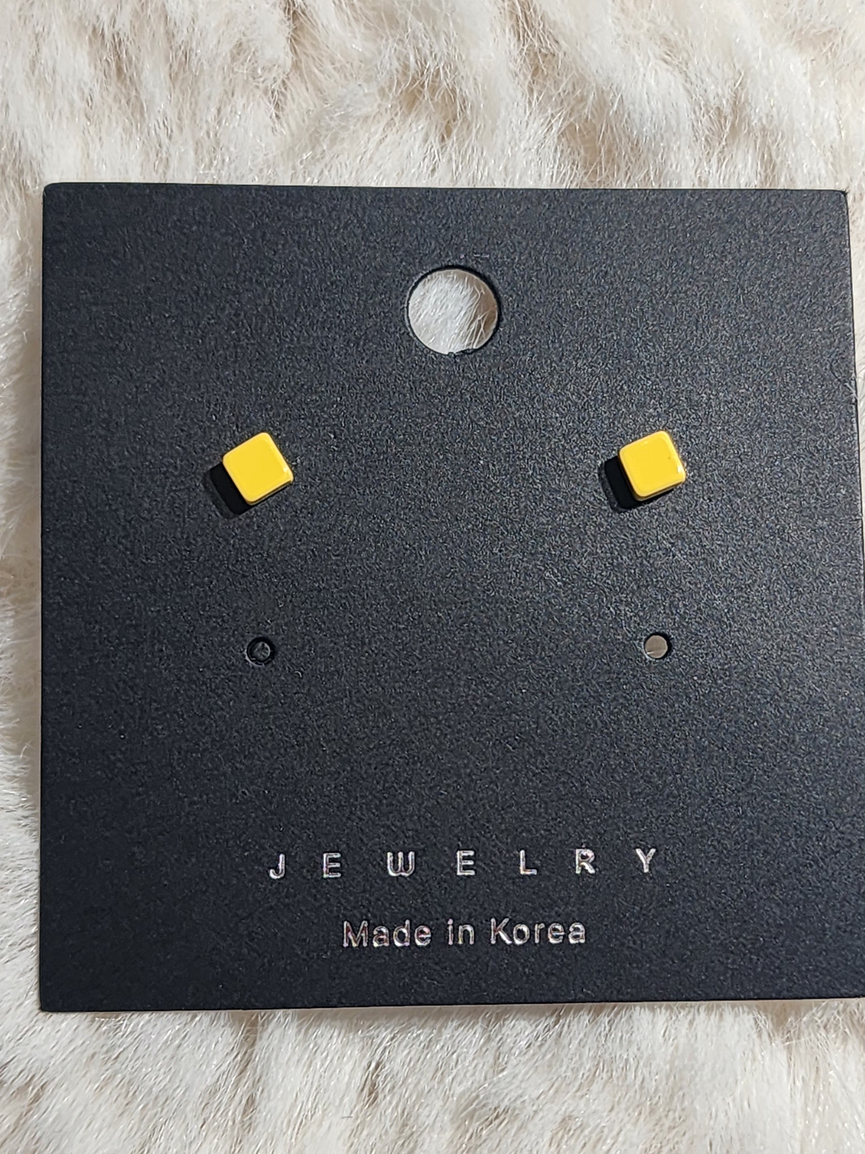 Ocr Mini Square Stud Earrings