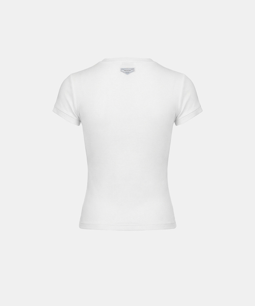 BS Cotton Jersey Fitted Short Sleeve T-Shirt - White