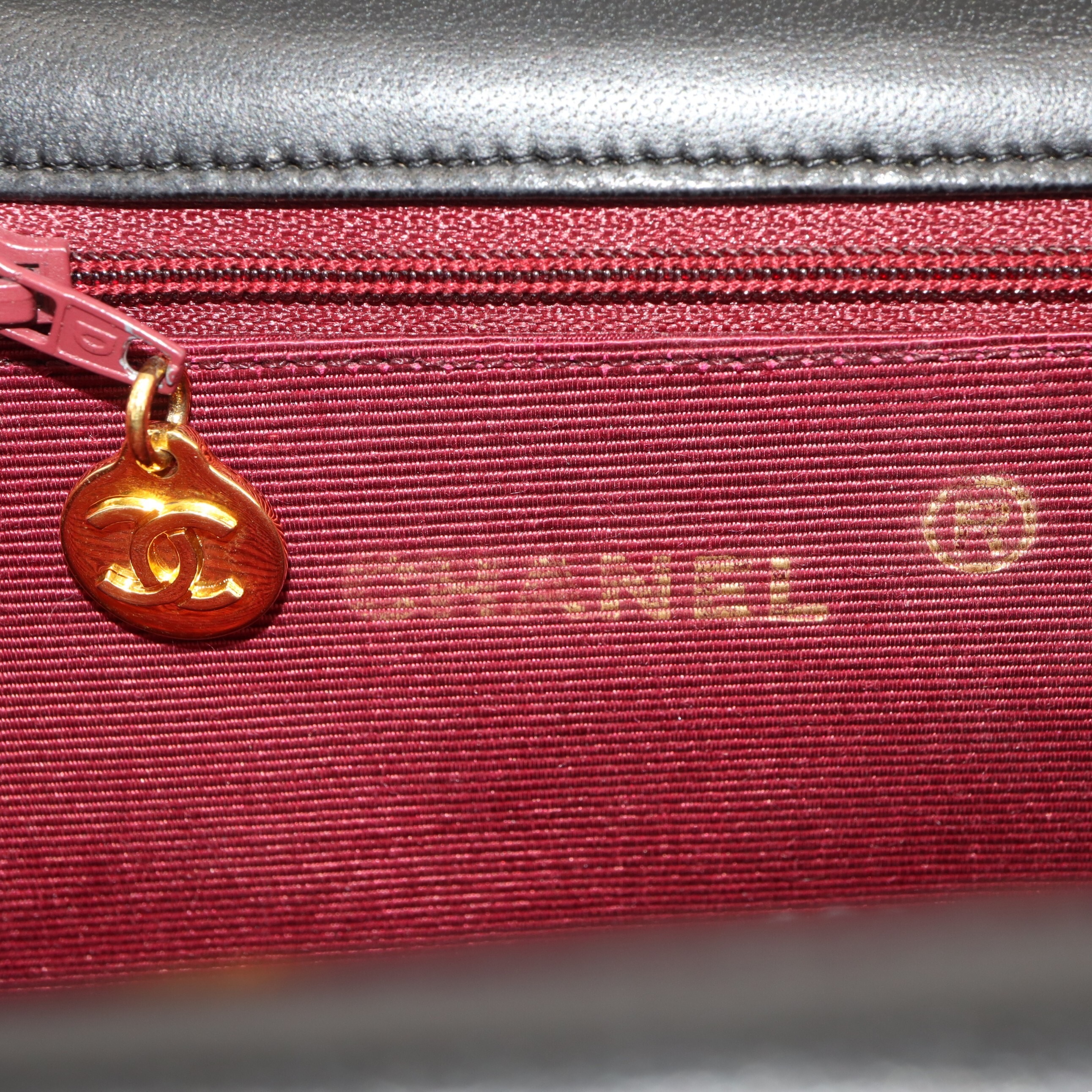 Chanel Vintage Matelasse Coco Mark Half Moon Double Flap Bag