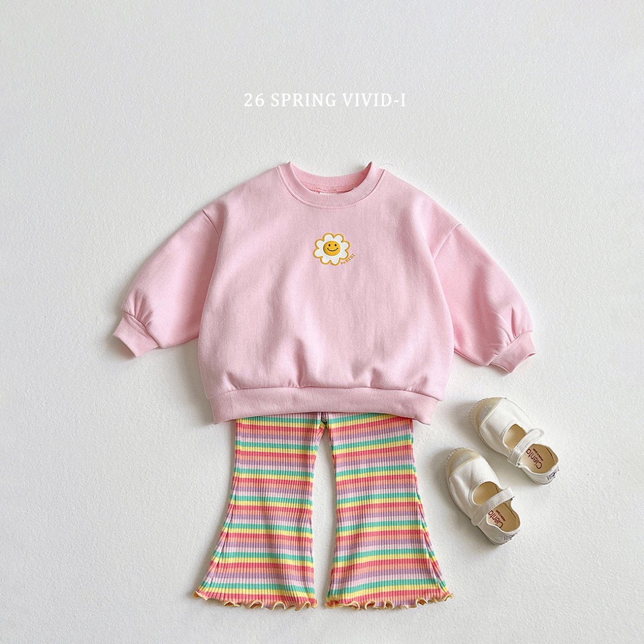 🌸預訂 韓國直送🌸🇰🇷VIVIDI三色立體花花印花長袖上下套裝