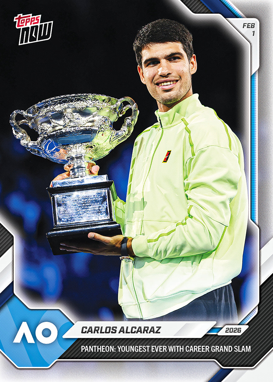 Carlos Alcaraz - 2026 Tennis Topps NOW® #11 Australian Open 冠軍卡｜PR 10,832