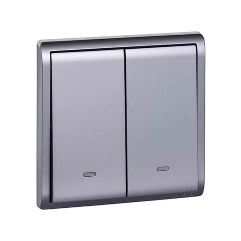 施耐德 Pieno 薰衣草銀 2位雙控 開關掣