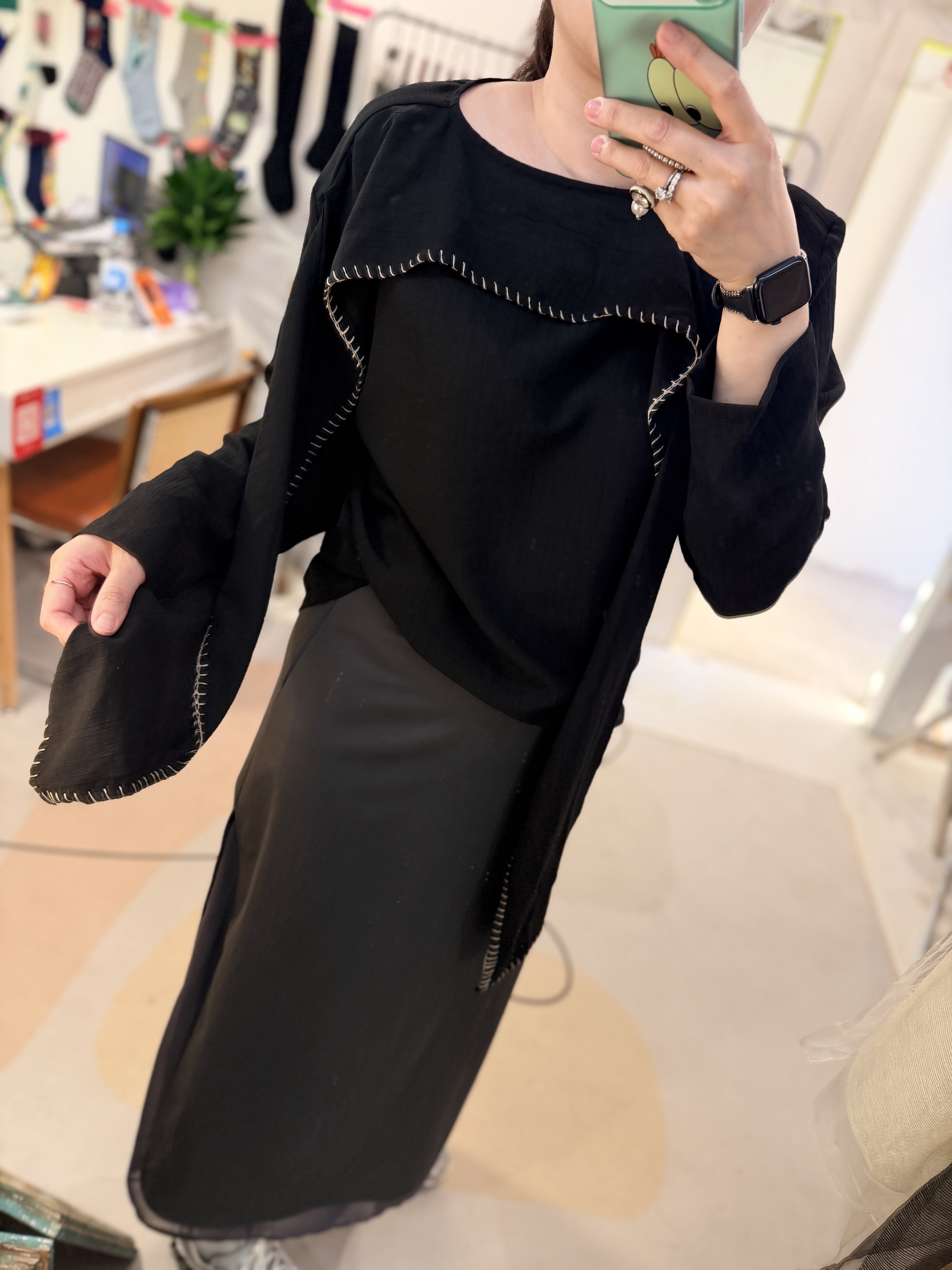Layering see-though skirt
