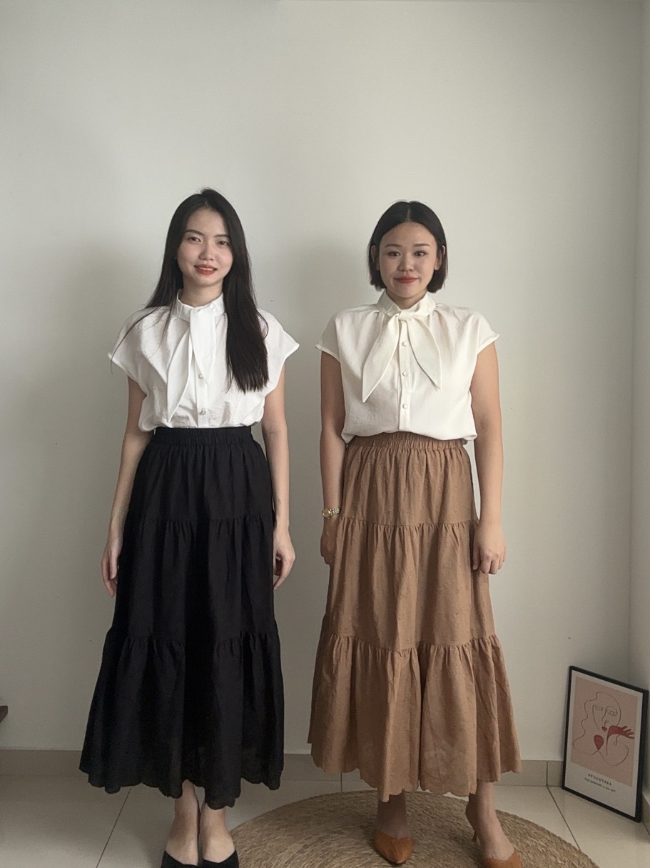 S1867 Long Layered Skirt - 3 Colors 