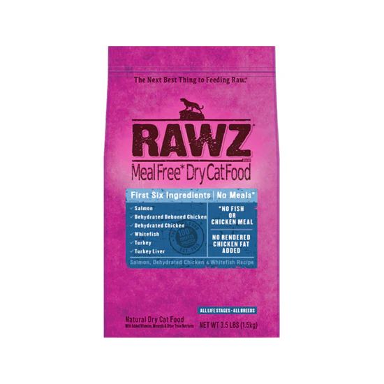 RAWZ 無穀物室內貓糧 – 三文魚、脫水雞肉及白魚配方 