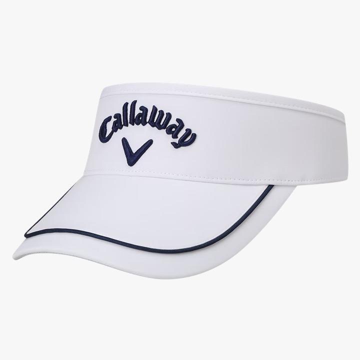 CALLAWAY 男士無頂球帽 TRIPLE TRACK VISOR - 白