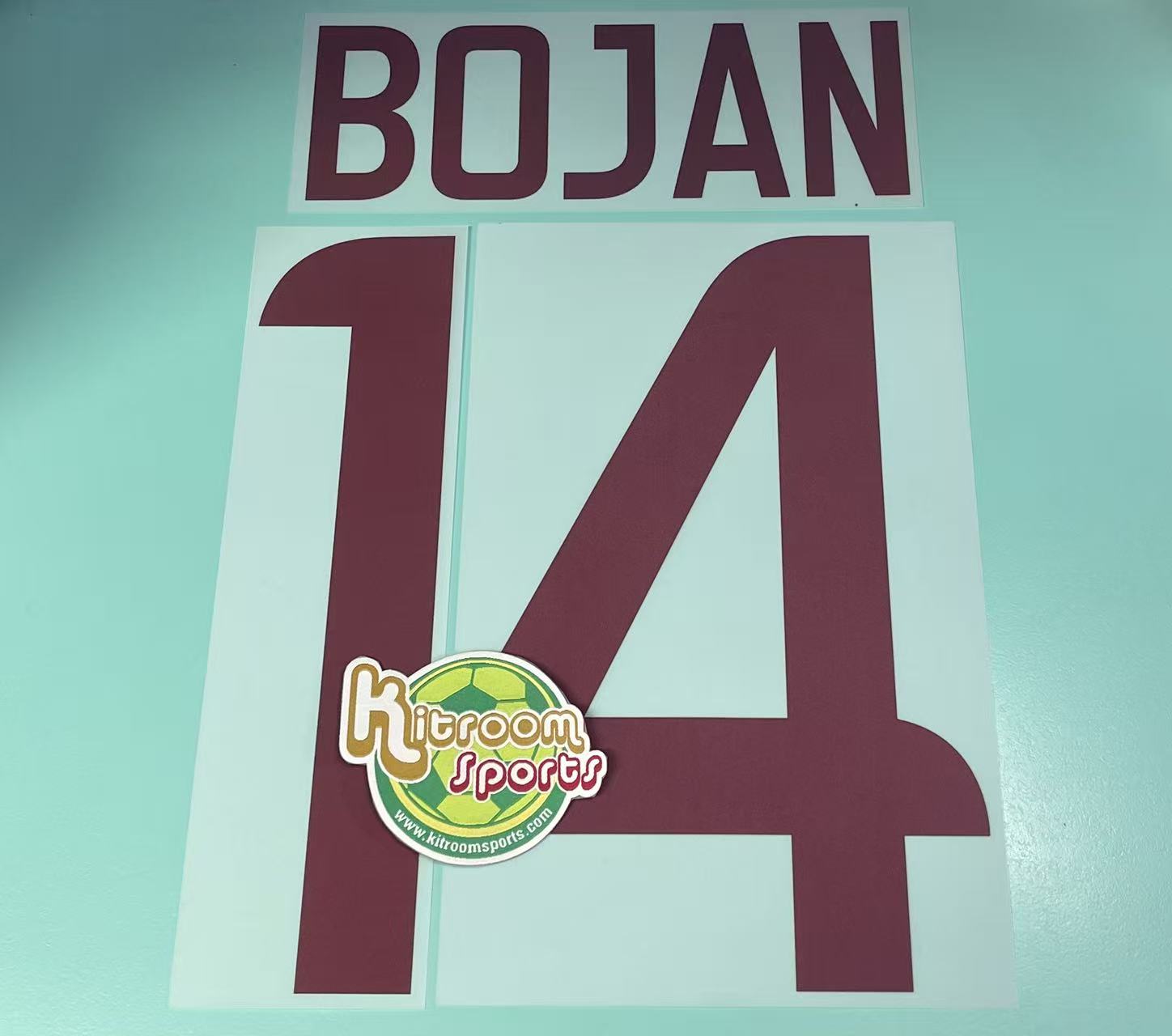 2011-12 Roma Away Nameset #14 BOJAN