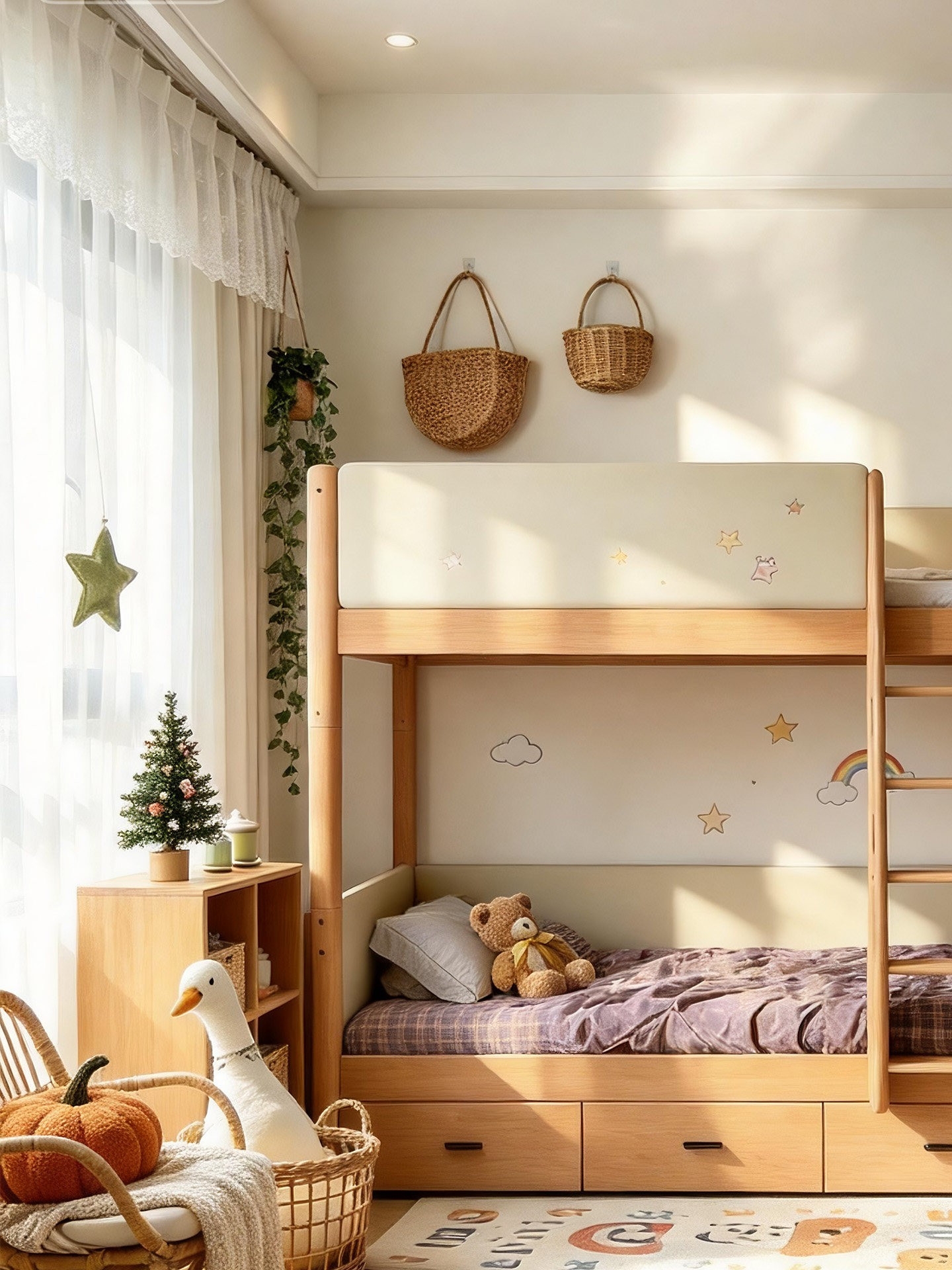 碌架床 環保耐用櫸木兒童雙層床 成人適用 小戶型可拆開睡床 bed
