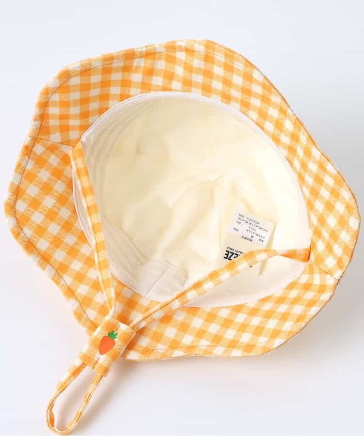 🇯🇵預訂 日本直送🇯🇵BREEZE兩色蔬菜毛毛貼花格紋遮陽帽