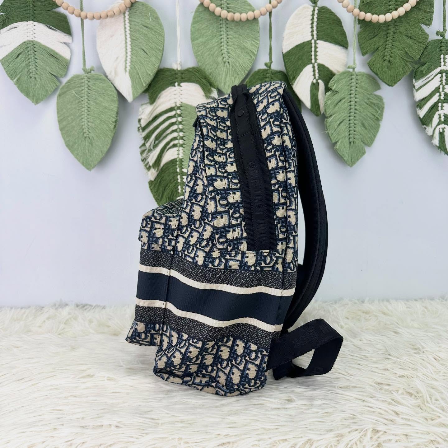 DIOR 🤍PRE OWNED Oblique 藍色緹花背包 2024年💙