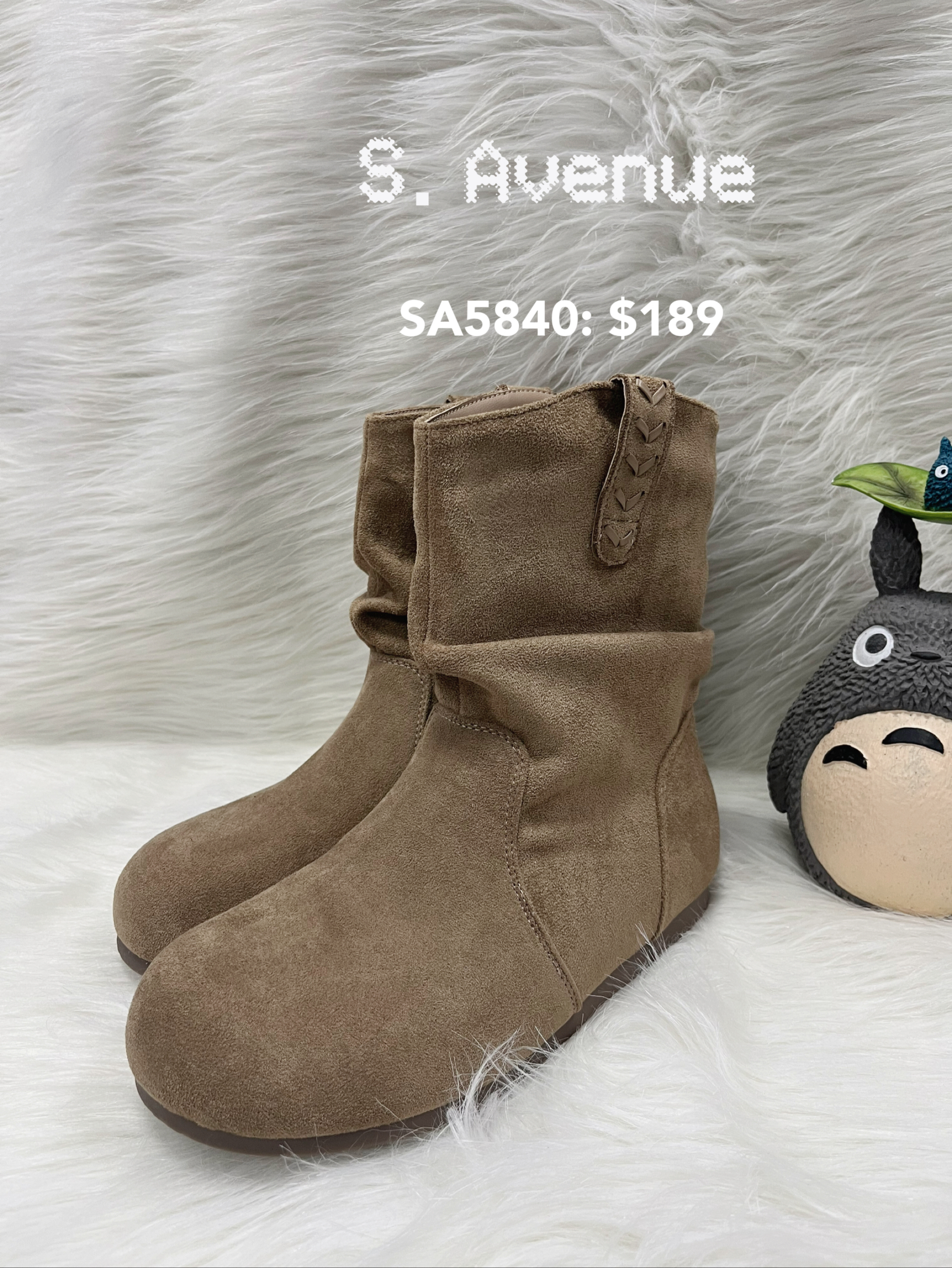 SA5840:  圓頭有撍側有帶仔短boot