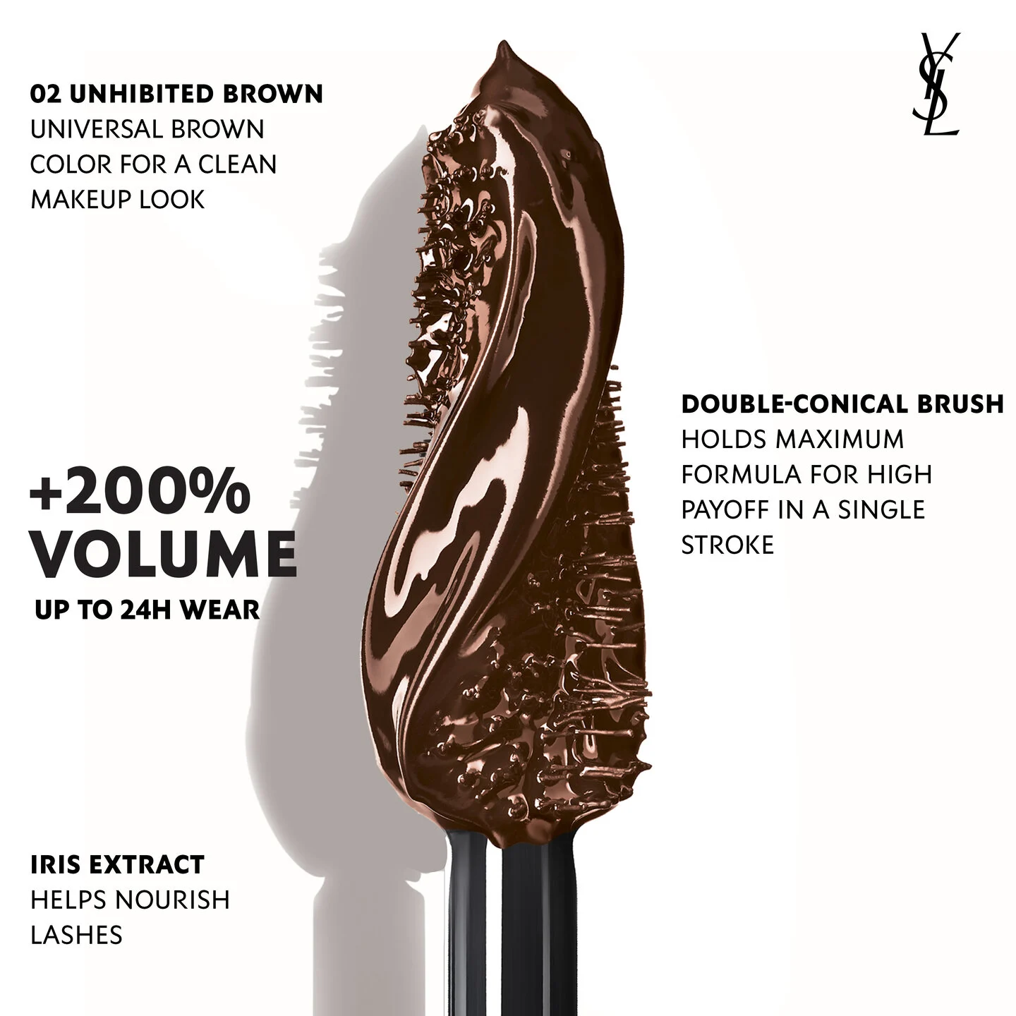 YSL濃密睫毛膏Lash Clash Extreme Volume MascaraUninhibited Brown 2 棕色2ml mini 旅行裝