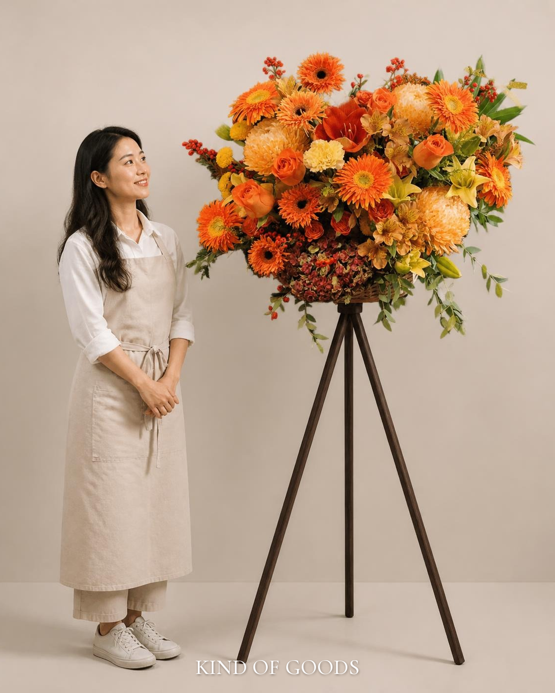 暖橙開張｜非洲菊乒乓菊祝賀花籃