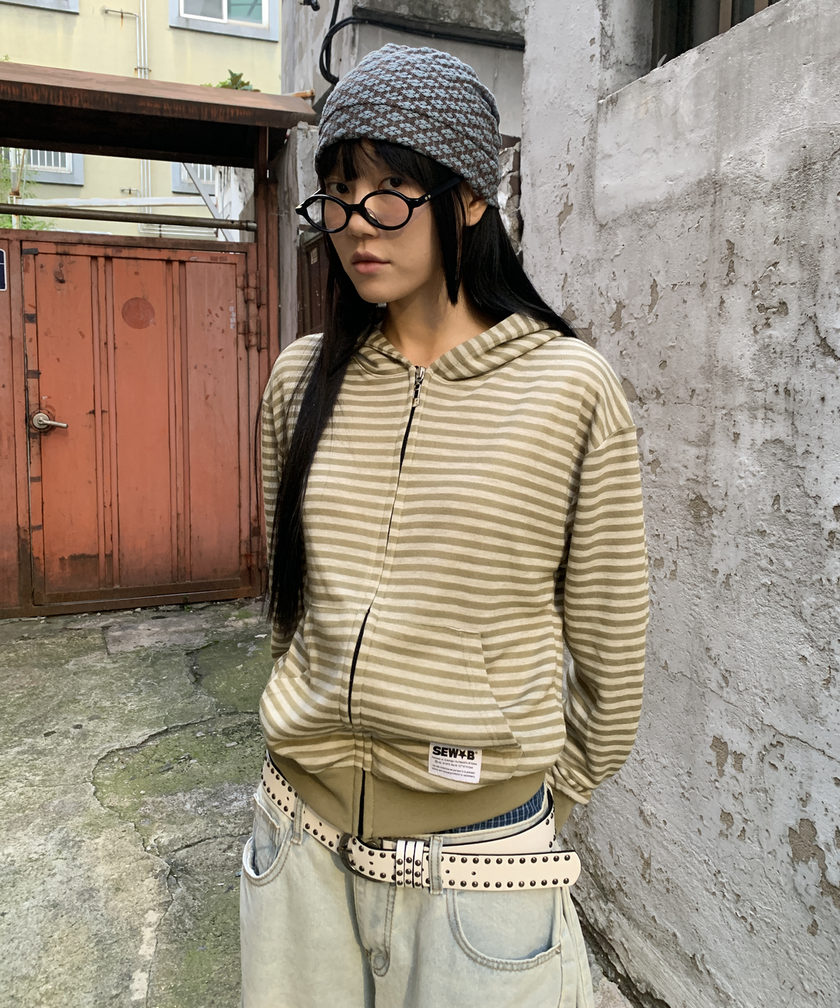 🇰🇷訂購｜SEW-B  25FW｜Niro Hooded Zip-Up (Semi-Crop)  3色 