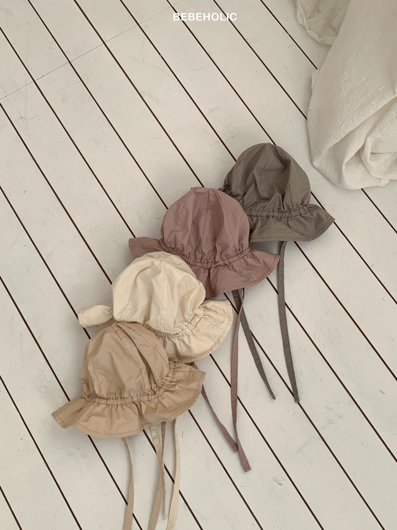 🌸預訂 韓國直送🌸🇰🇷BEBEHOLIC四色綁帶休閑嬰兒帽