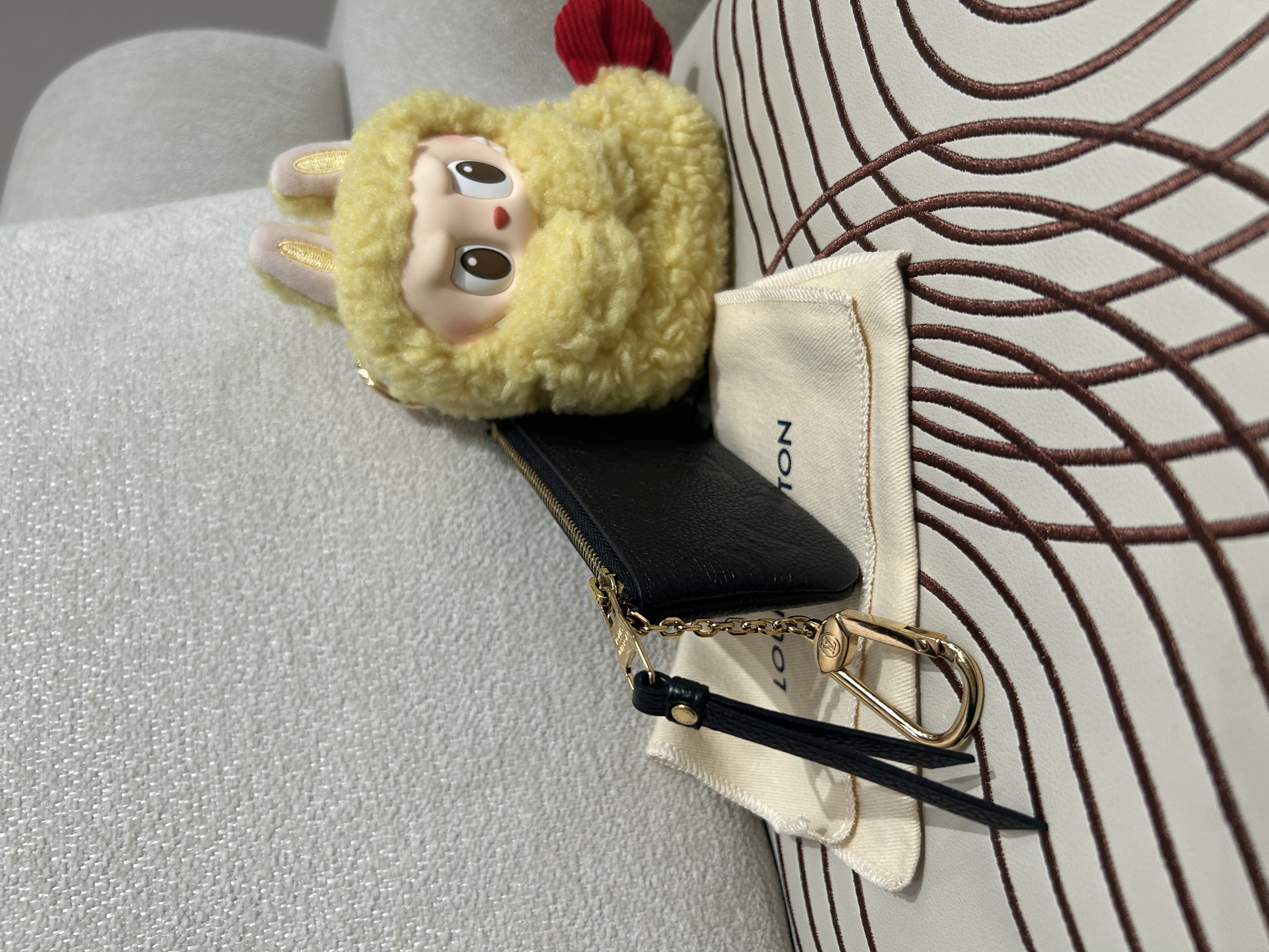 LV M80879 Key & Coin Case Calfskin Black 100%Authentic, 99%New ✅Dust bag✅Box