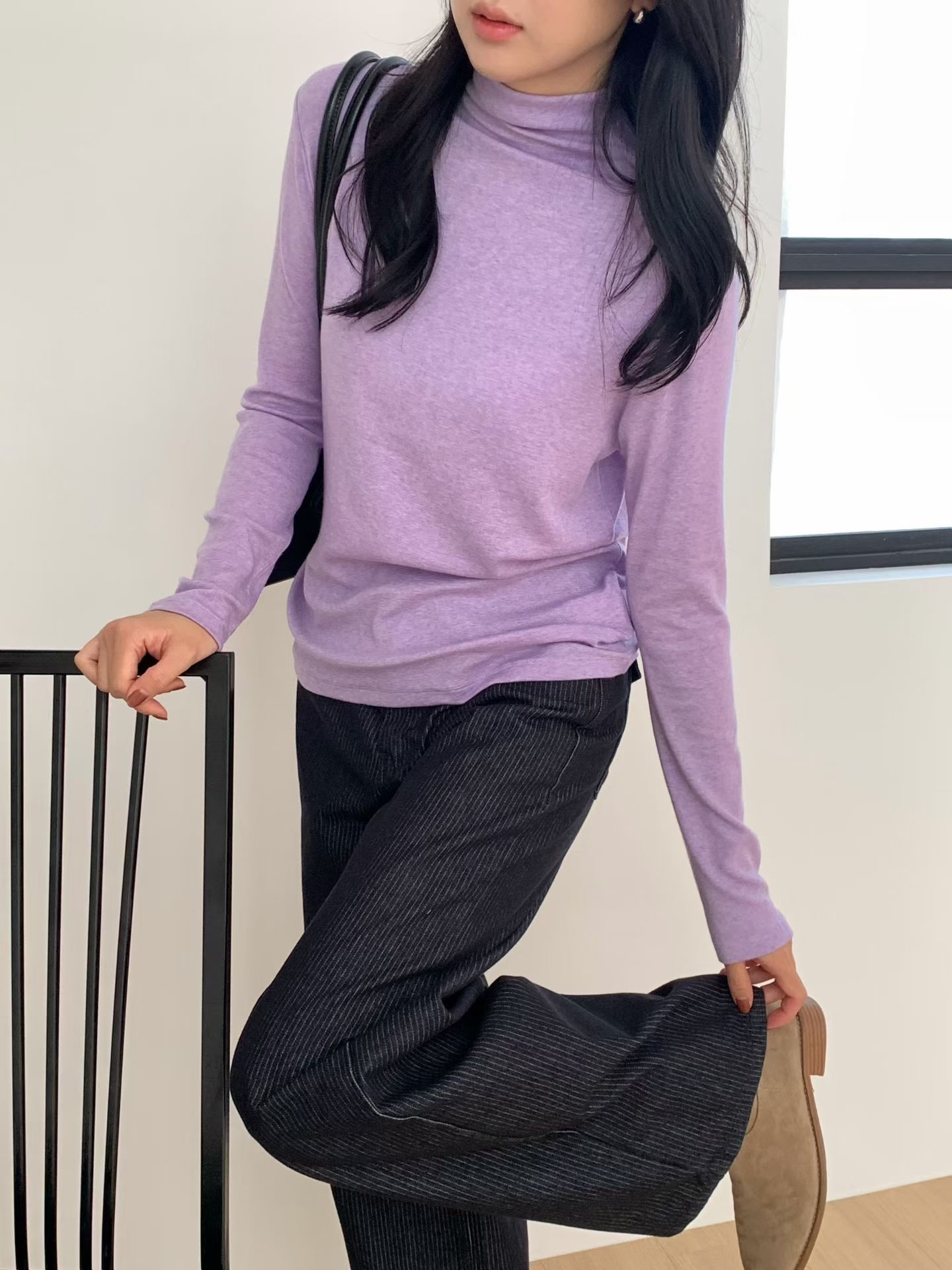 MidNeck wool basic tee