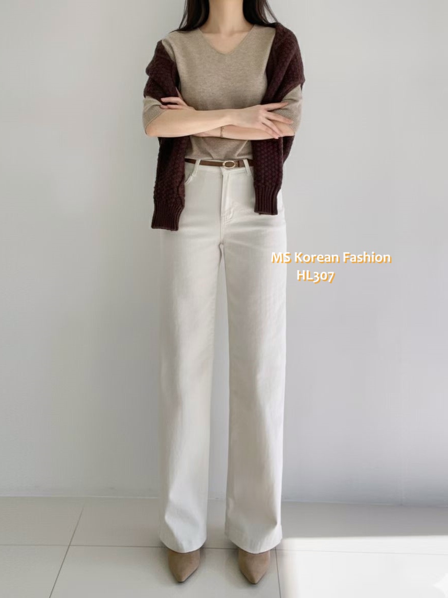 HL307 韓國🌼Howluk春版彈力棉闊筒褲
