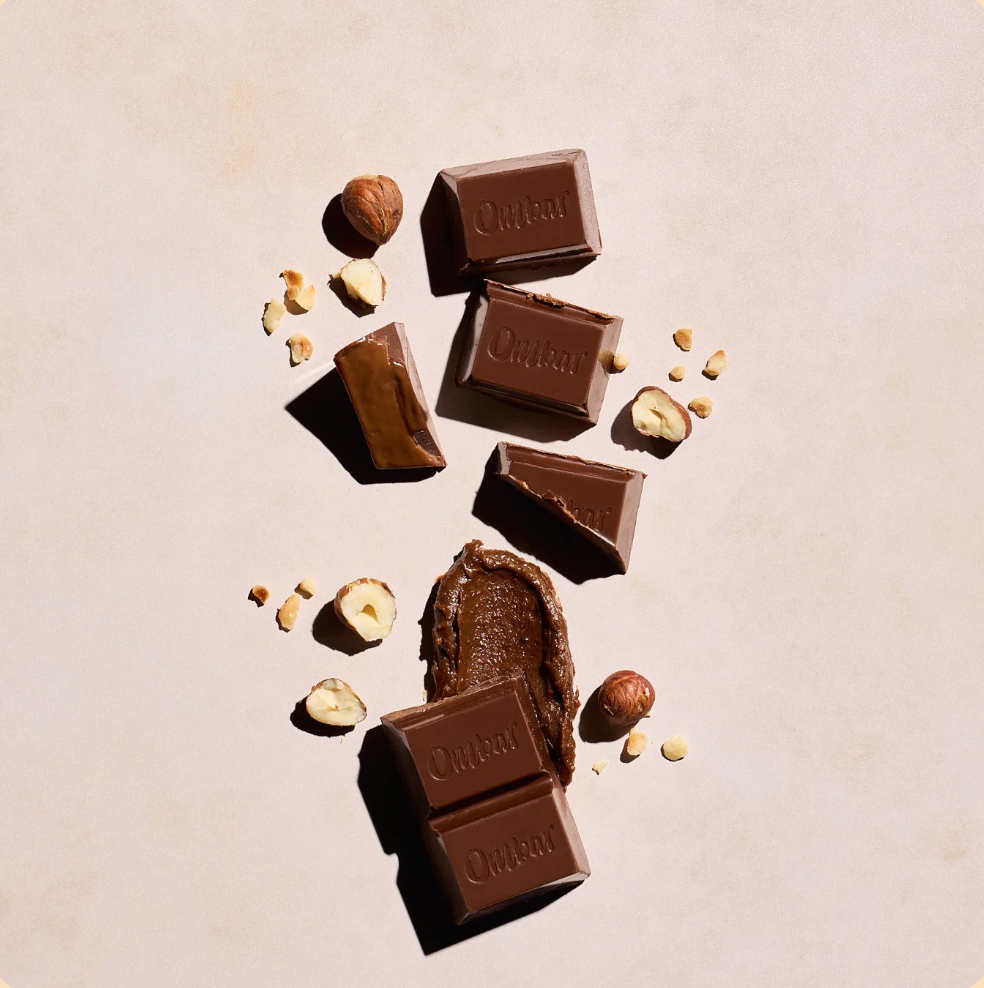 Ombar 榛子軟心黑朱古力（60%可可） Hazelnut Truffle Filled Chocolate Bar - Organic (42g)