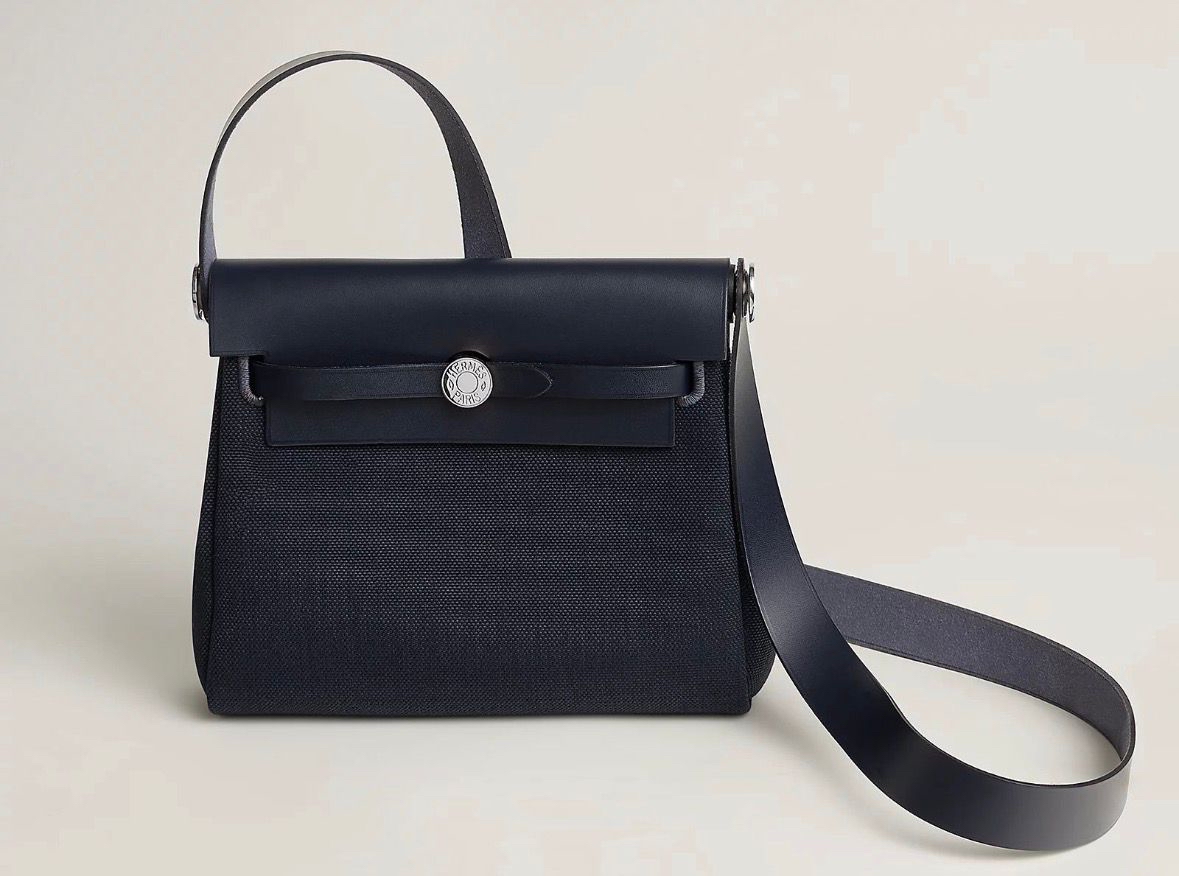 Mini Herbag Indigo Bleu 銀扣 G Stamp