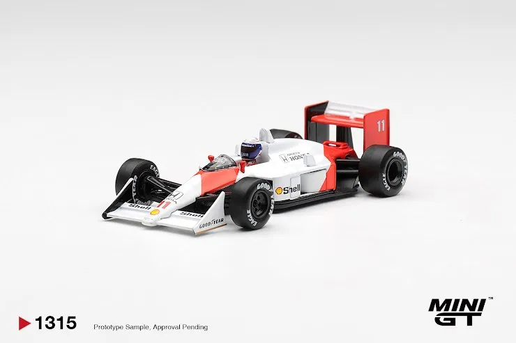 （預訂 Pre Order) MINI GT ( MGT01315-L ) McLaren MP4/4 #11 Alain Prost 1988 Canadian Grand Prix 2nd Place