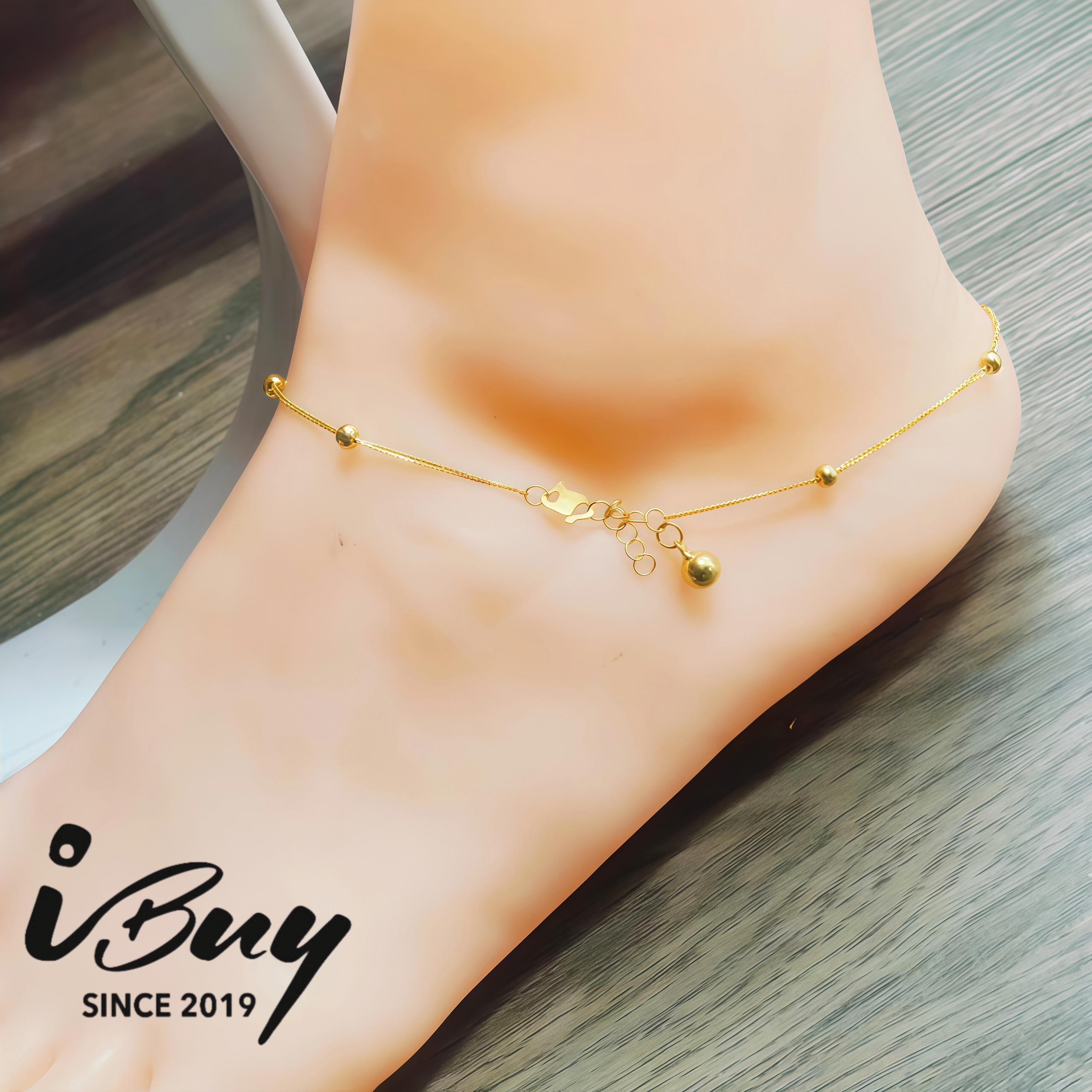 916 GOLD BALL CHAIN ANKLET 916 金 光珠脚链