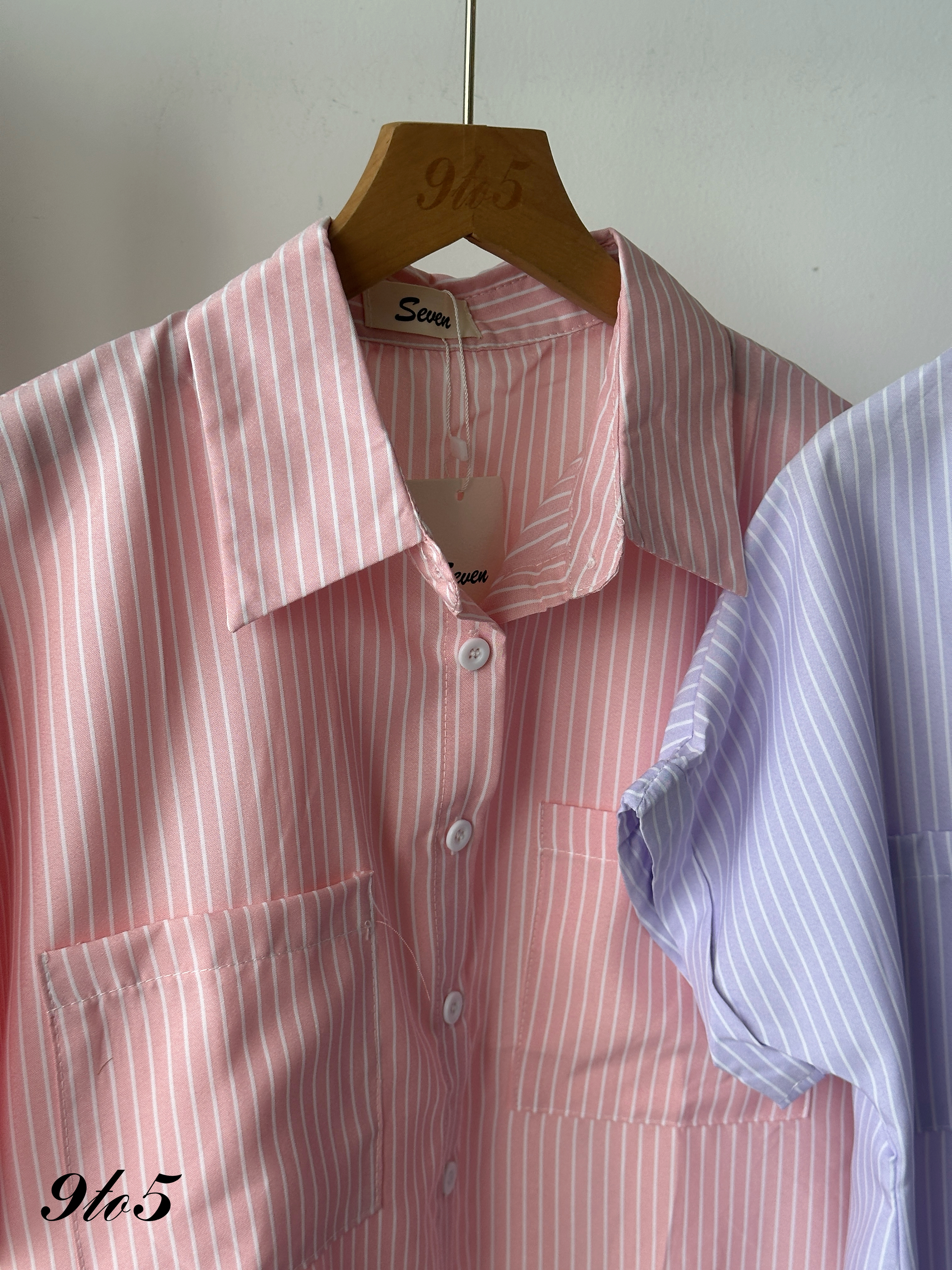 T4238 Short Sleeve Stripe Shirt - 4 Colors 