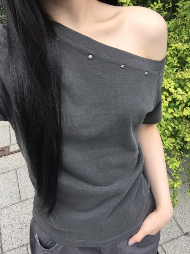 luna pigment stud t-shirt