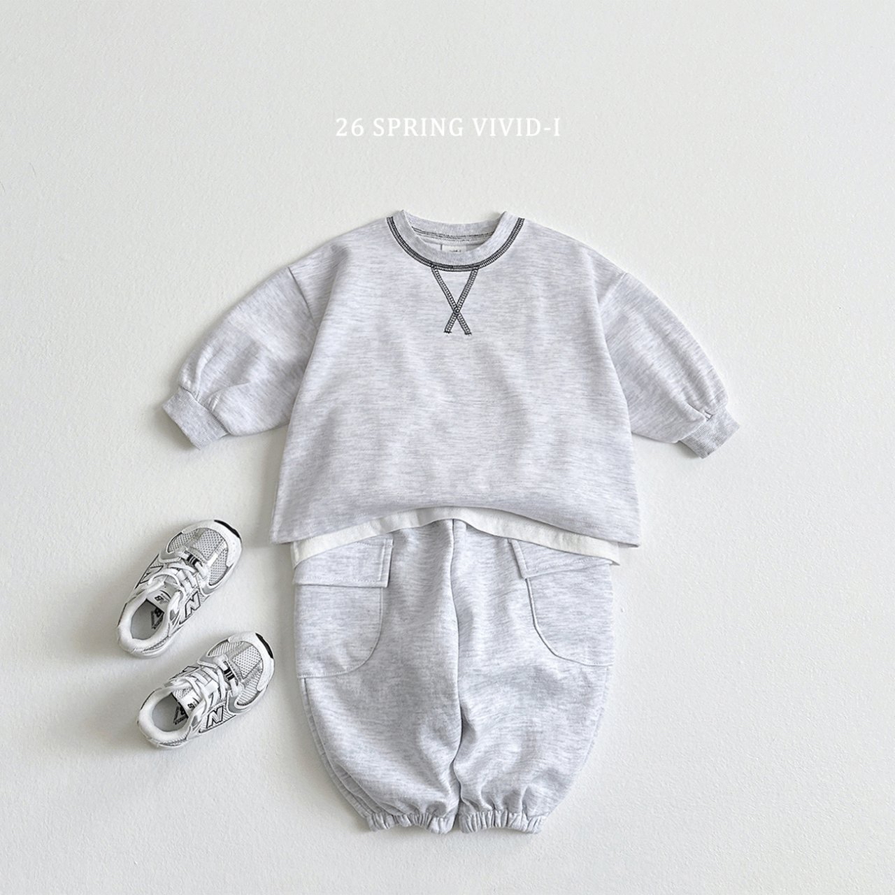 🌸預訂 韓國直送🌸🇰🇷VIVIDI四色標籤寬鬆工裝束腳運動褲