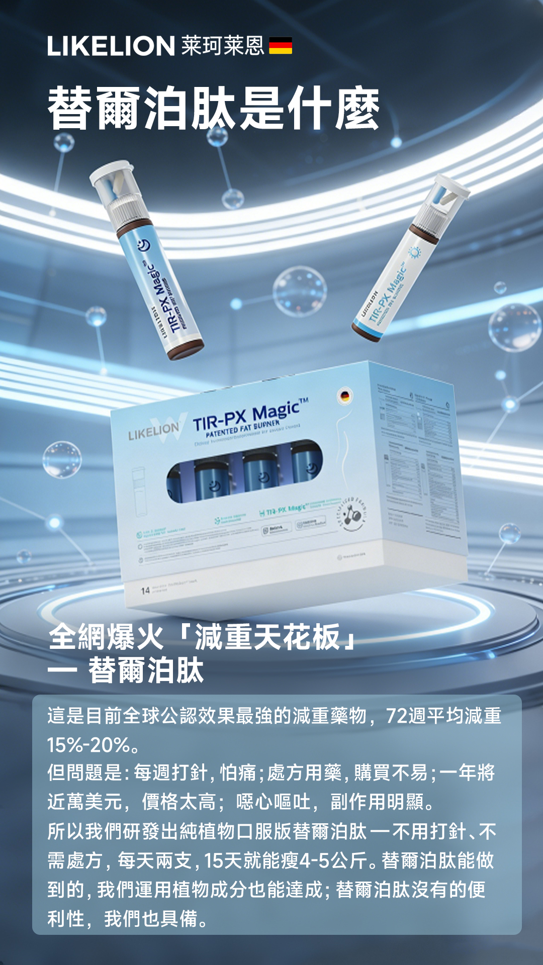 德國升級GLP-1+GIP日夜雙艙飲