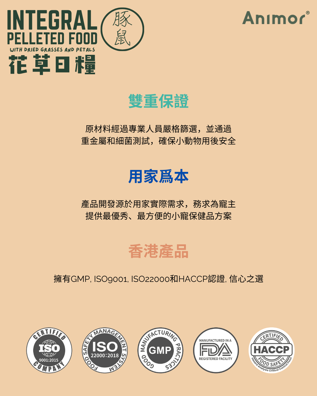 香港 Animor 花語日糧(天竺鼠) 2kg