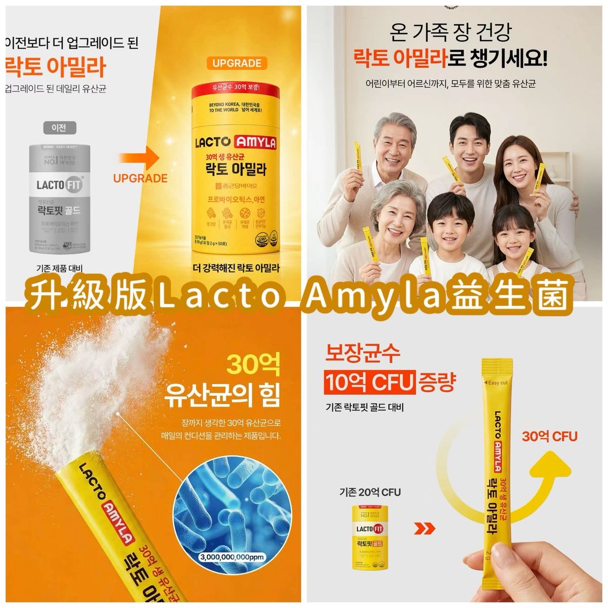 韓國Lacto Amyla 30億活菌+鋅 upgrade版益生菌 2g x 50入